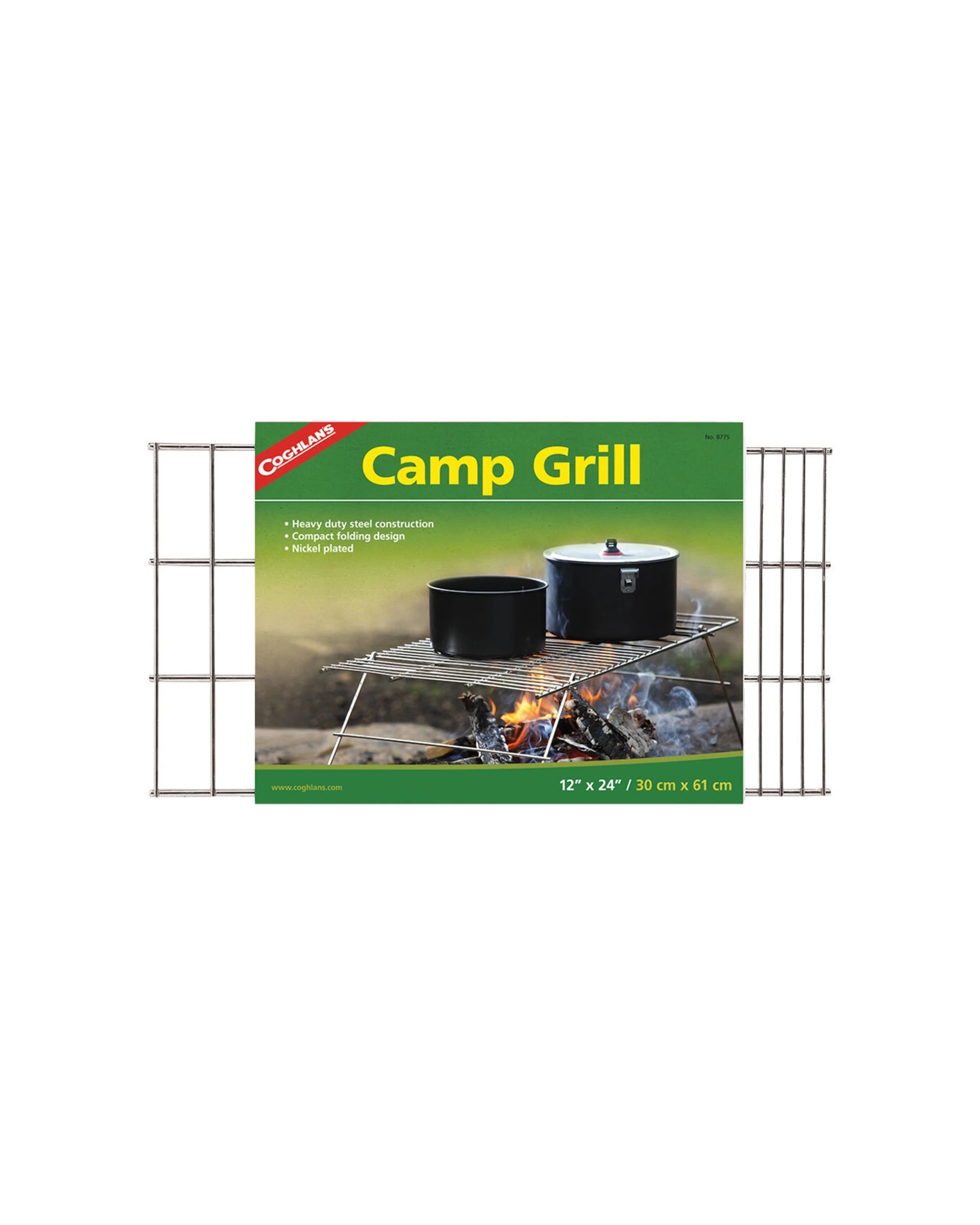 2 Coghlans Camp Grill Folding Flat Nickel-Plated Steel Surface - Silver, 2 of 2