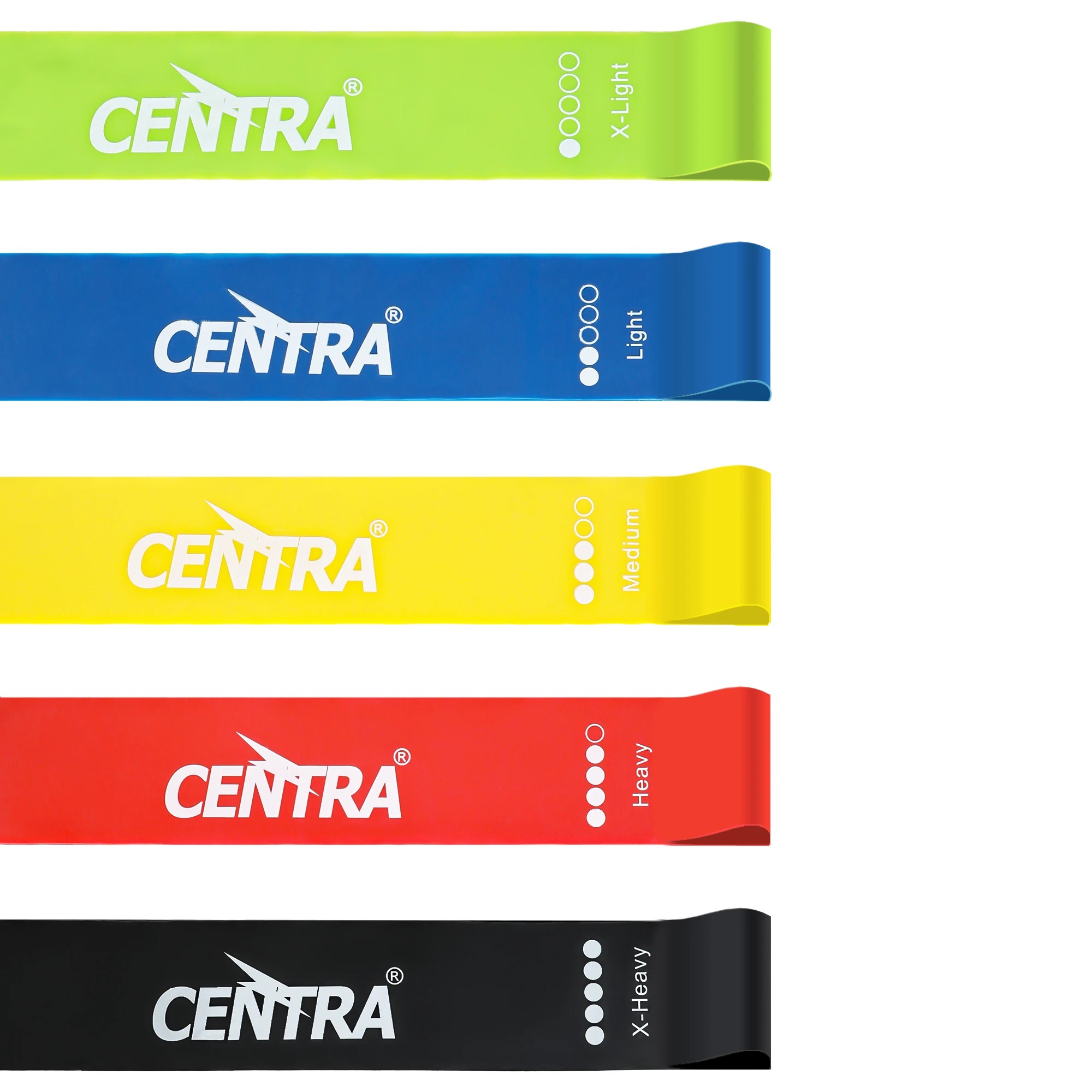 2 Centra Resistance Bands Set Working Out Carry Bag Men Women Home Gym Exercise, 2 of 9