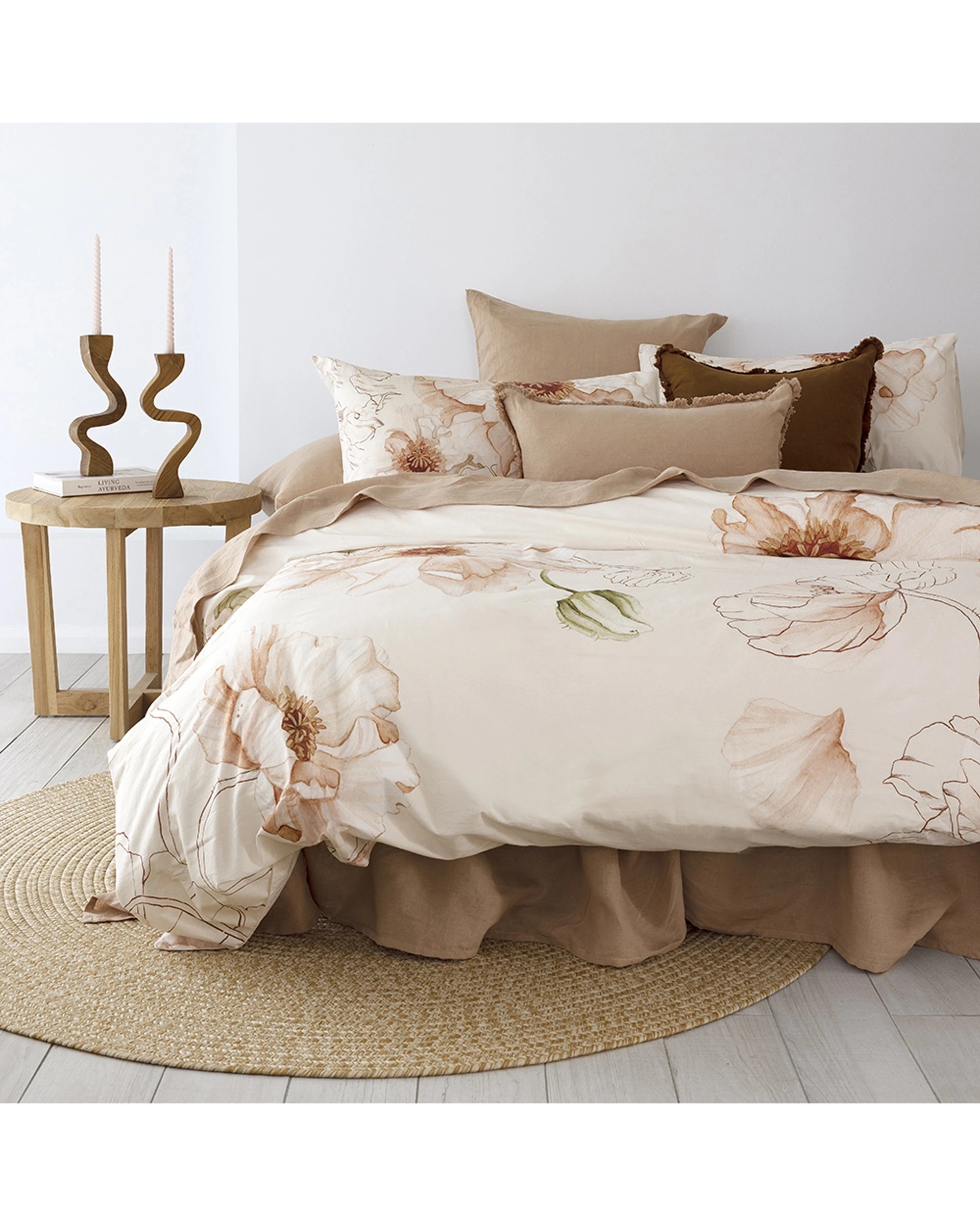 1 Bambury Poppy Quilt Cover Set Soft Touch Woven - Multi, 1 of 6