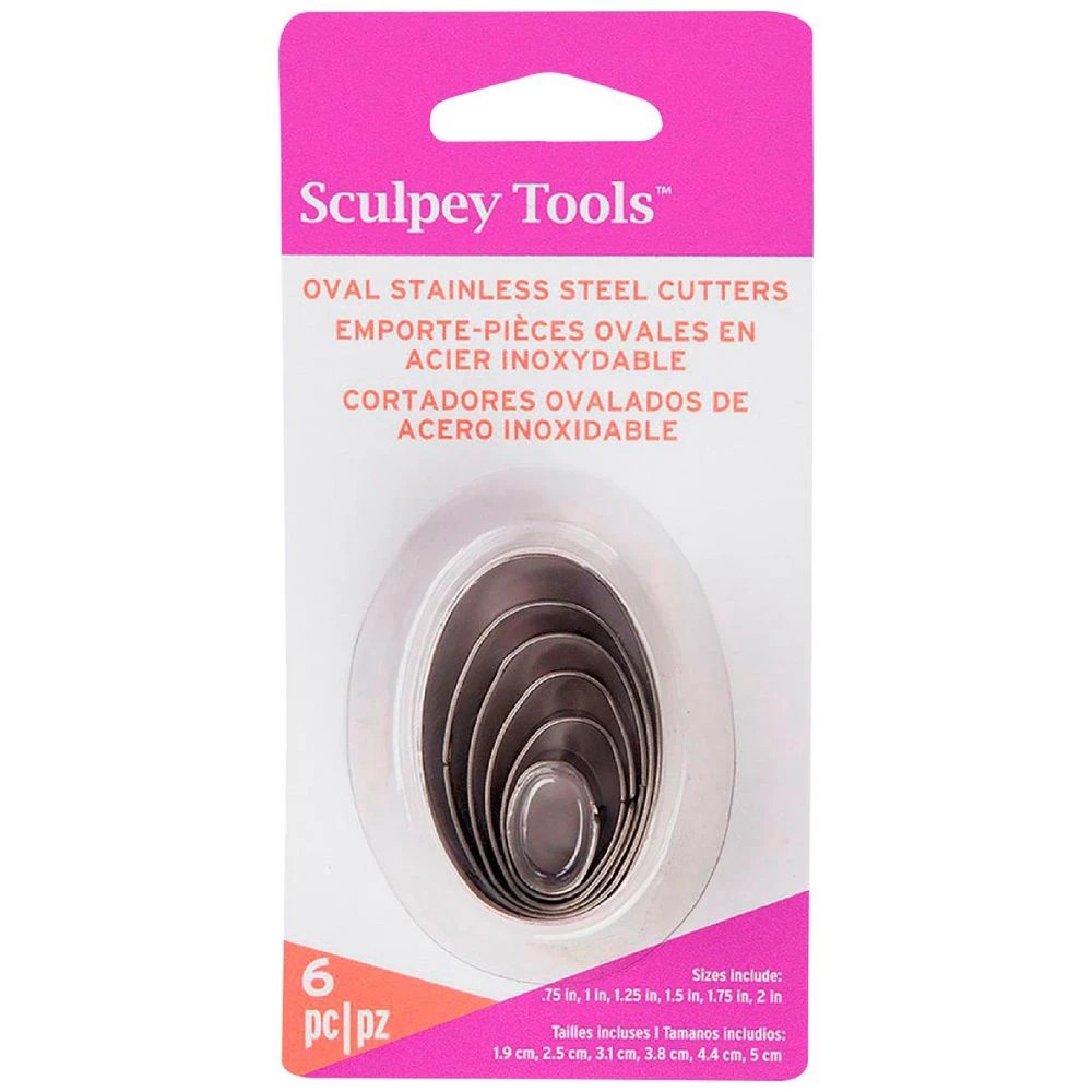 1 Sculpey Tools Oval Graduated Cutter Set 6 Piece, 1 of 2