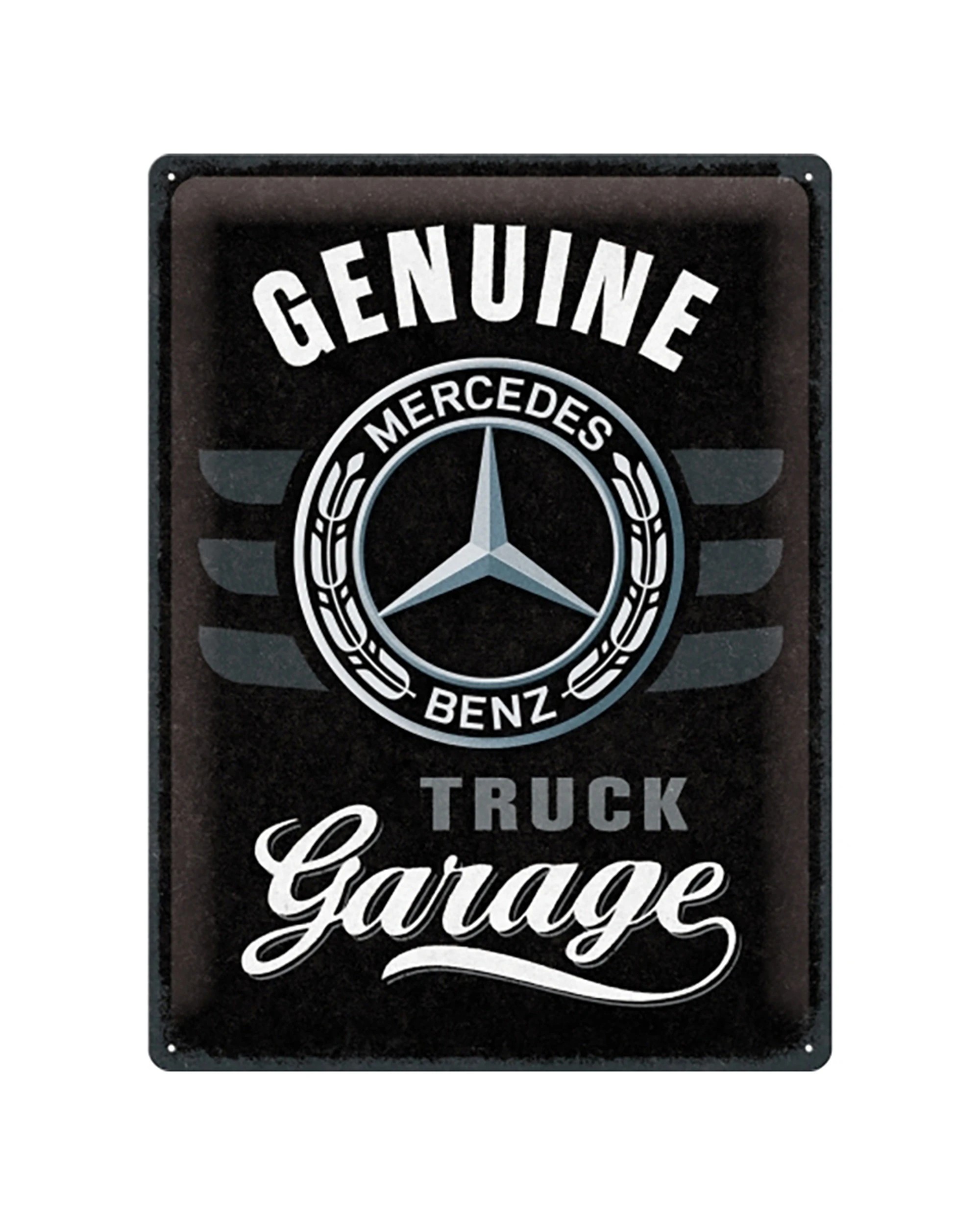 1 Nostalgic-Art Large 30x40cm Metal Wall Art Sign Plaque - Daimler Truck Garage - Black, 1 of 1