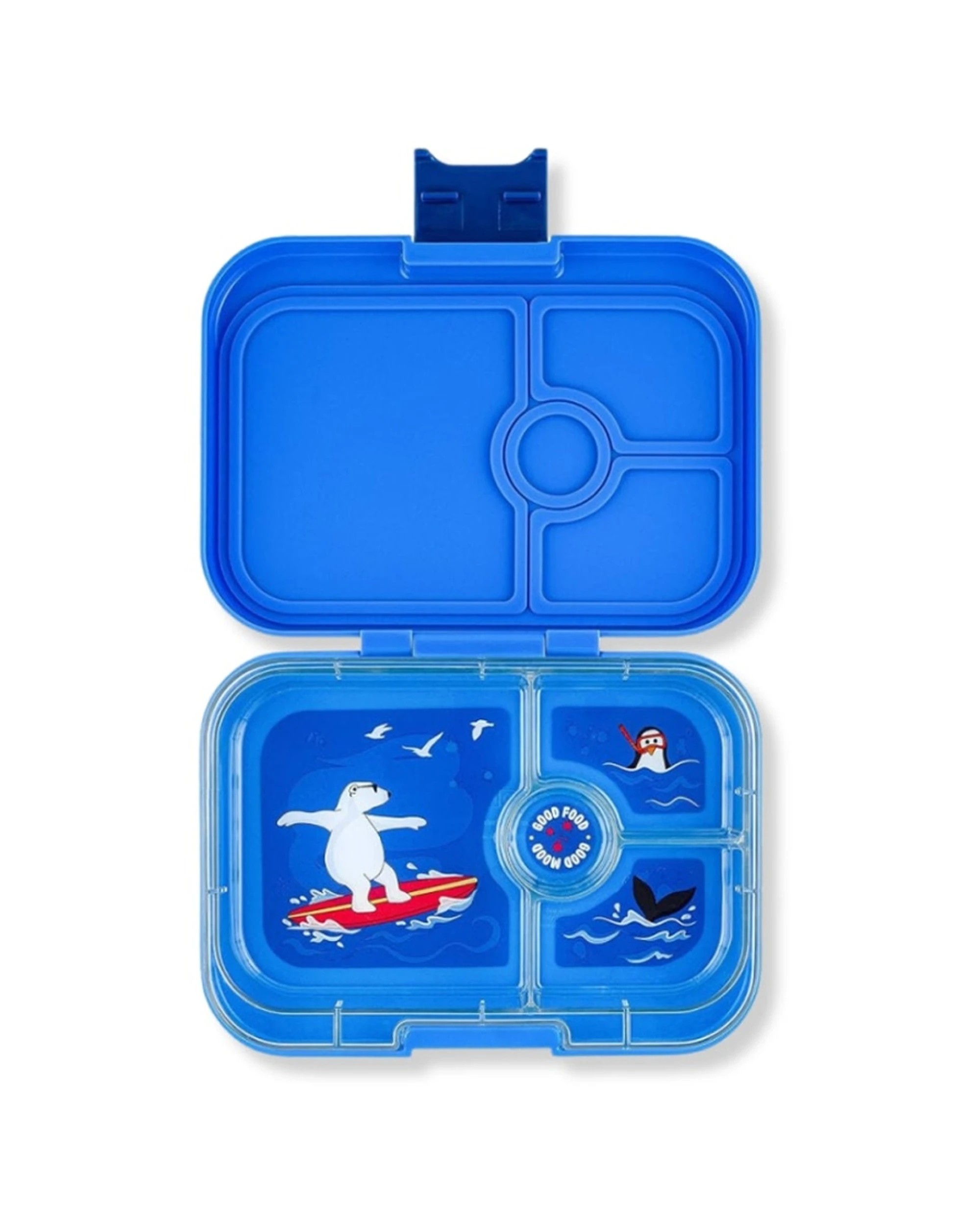 1 Yumbox Panino 4 Compartment Leakproof Lunch Bento Box Kid Friendly Design - Blue, 1 of 2