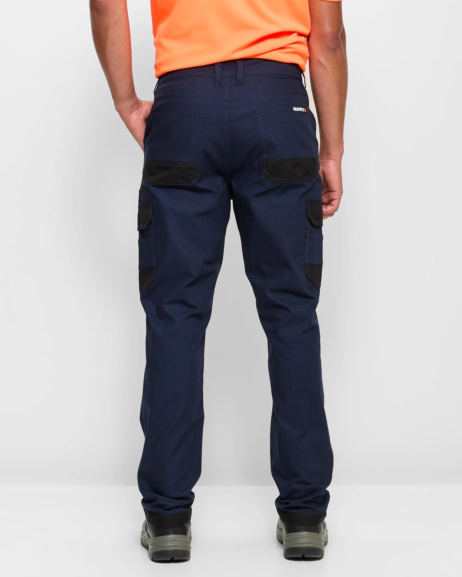 4 Australian Cotton Performance Cargo Pants - Graphite NAVY BLUE, 4 of 5
