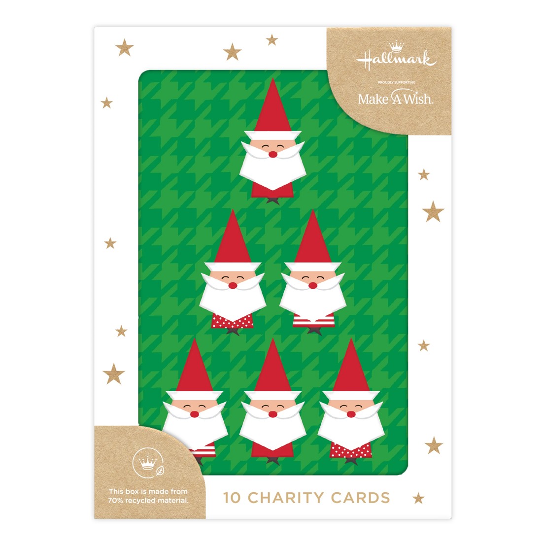 1 10 Pack Hallmark Charity Cards - Santa, 1 of 3
