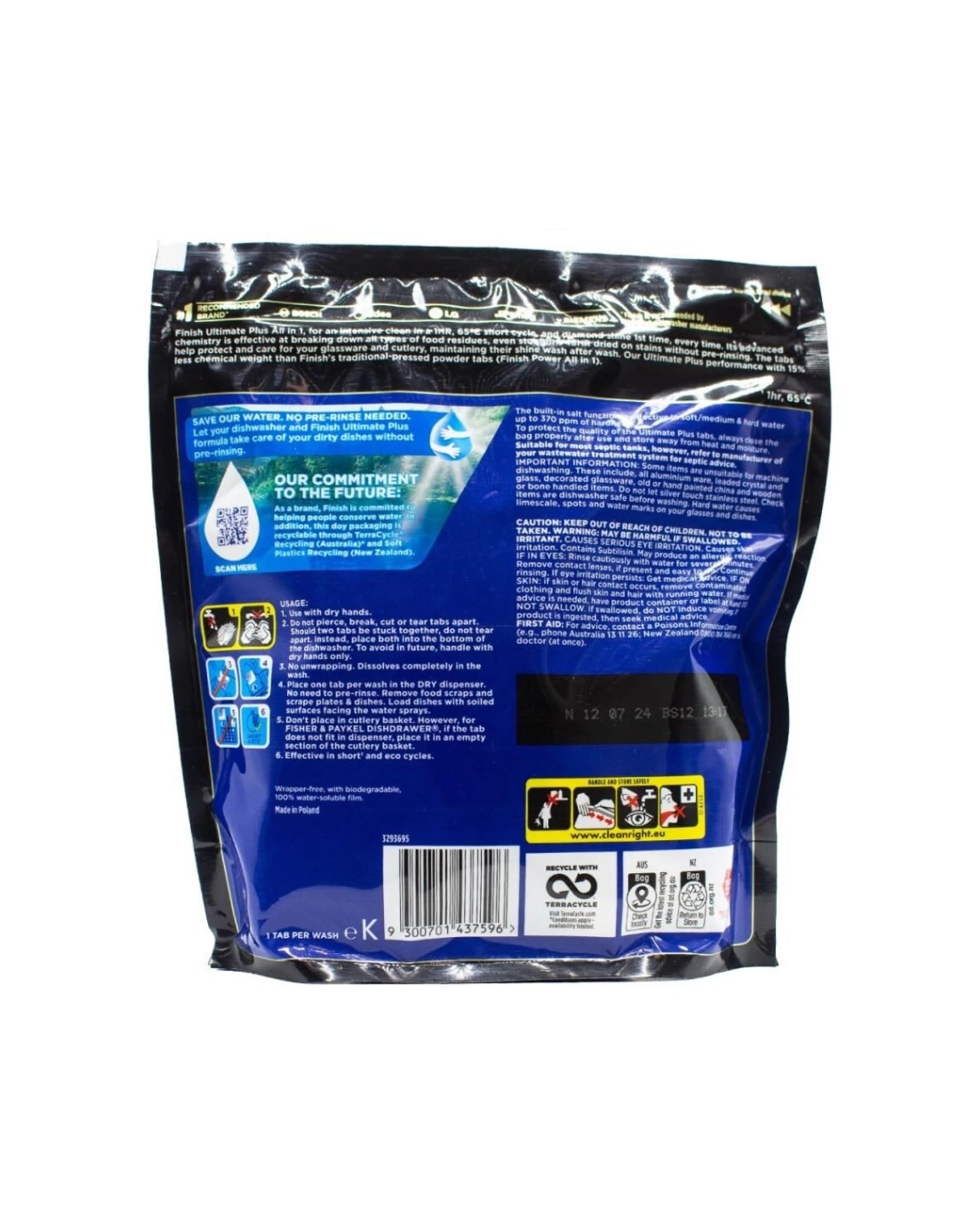 3 Finish 62pc Dishwasher Tablets Powerball Ultimate Plus All-In-1 Baking Soda, 3 of 3