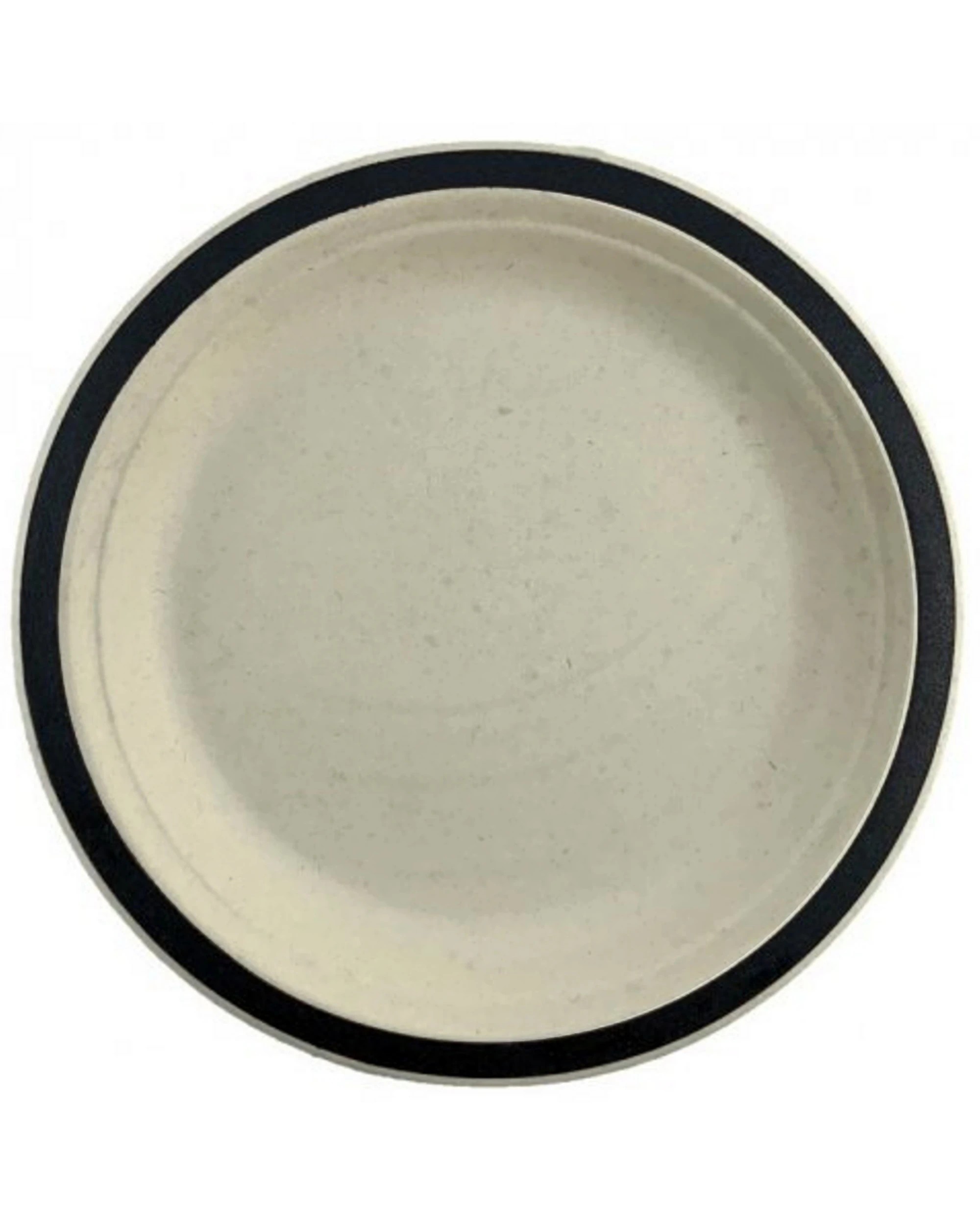 1 Alpen Black Rim Sugar Cane Large Plates Pack of 10 - Black, 1 of 3