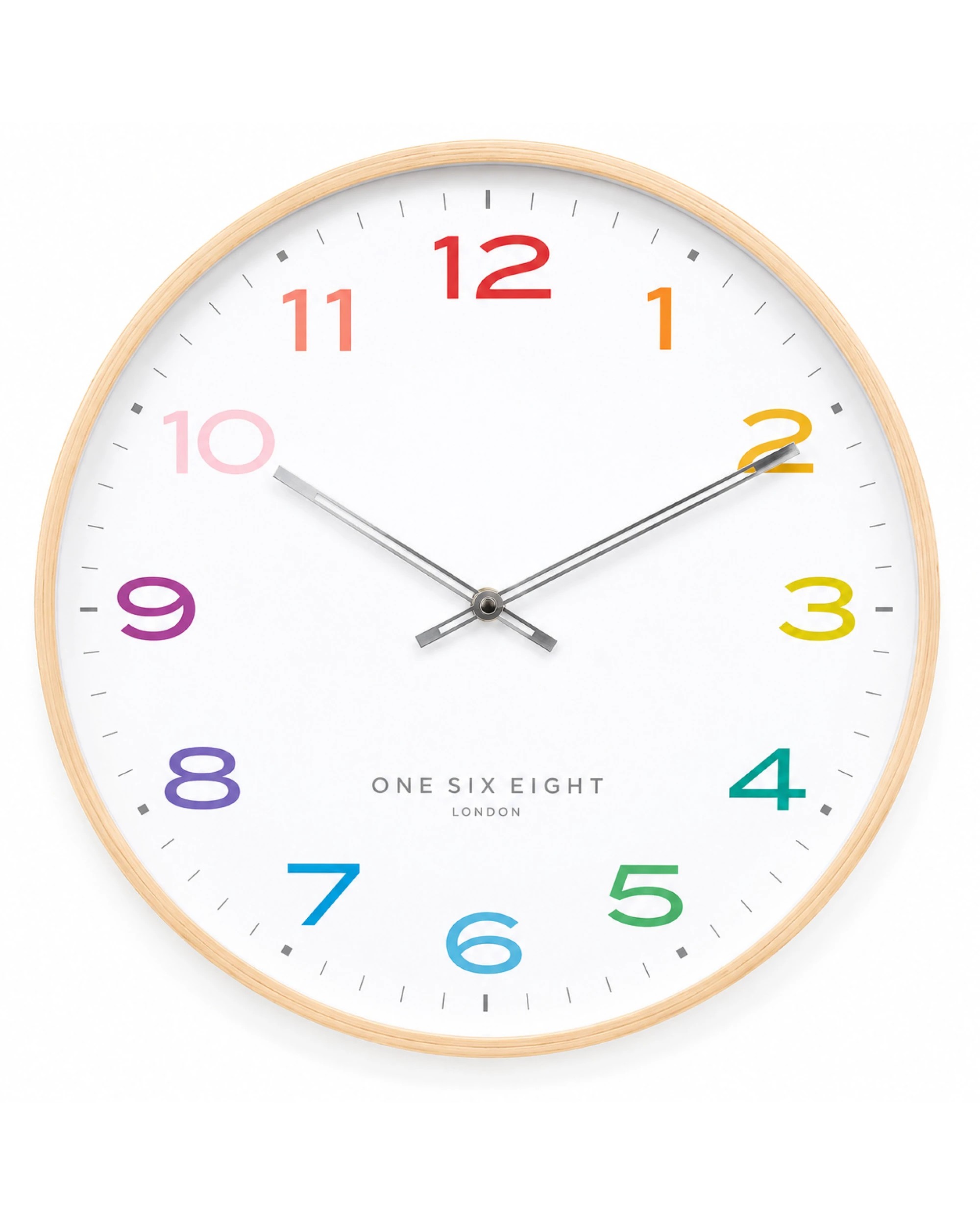 1 One Six Eight London Starlight Silent Wall Clock - 41cm - White, 1 of 1