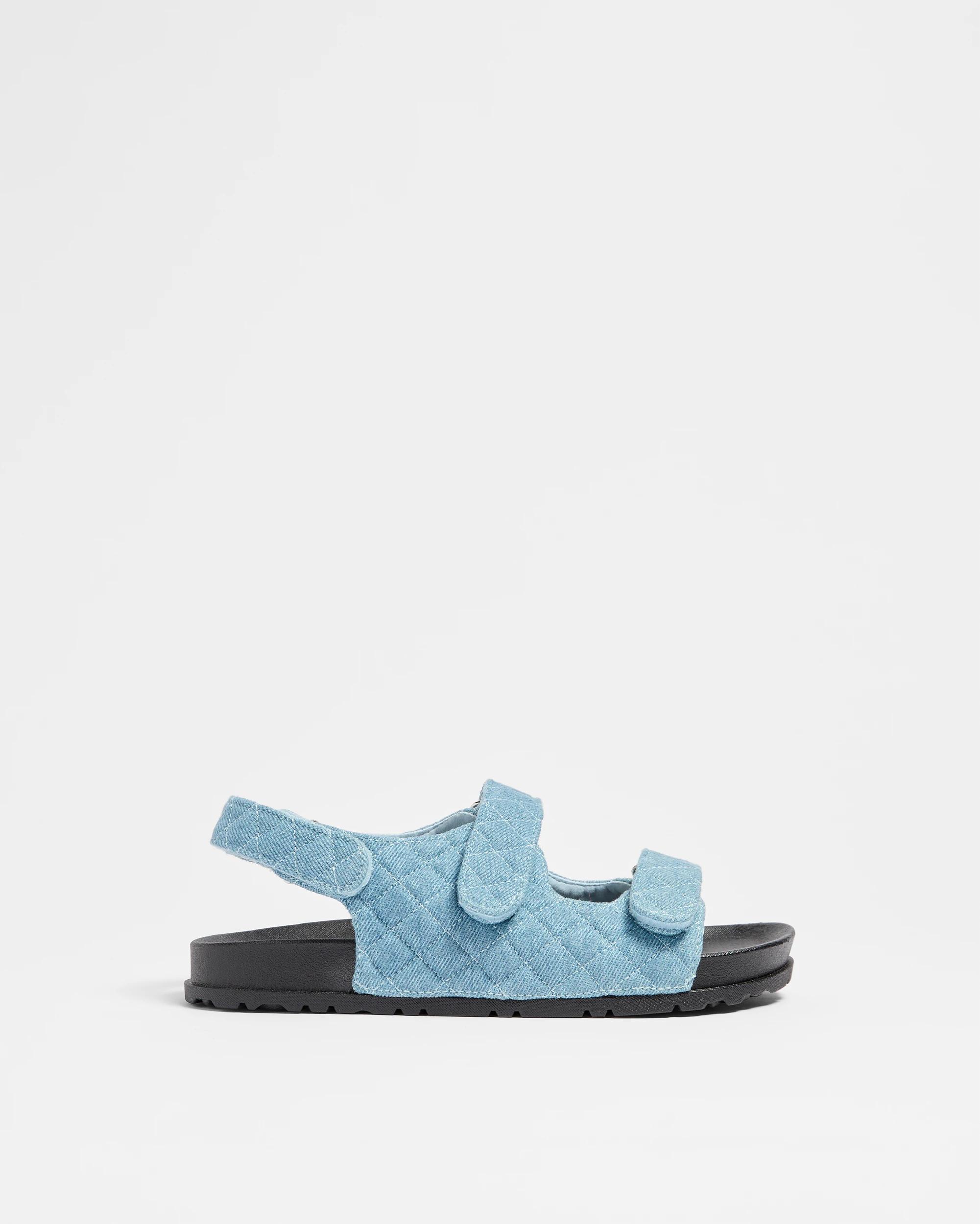 1 Target Girls Senior Quilted Sandal DENIM, 1 of 3