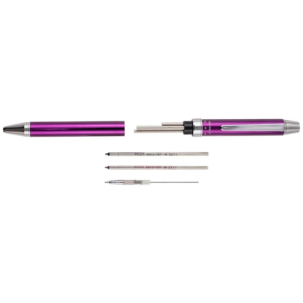 2 PILOT Evolt 2 + 1 Multifunction Ballpoint Pen Violet Barrel, 2 of 7