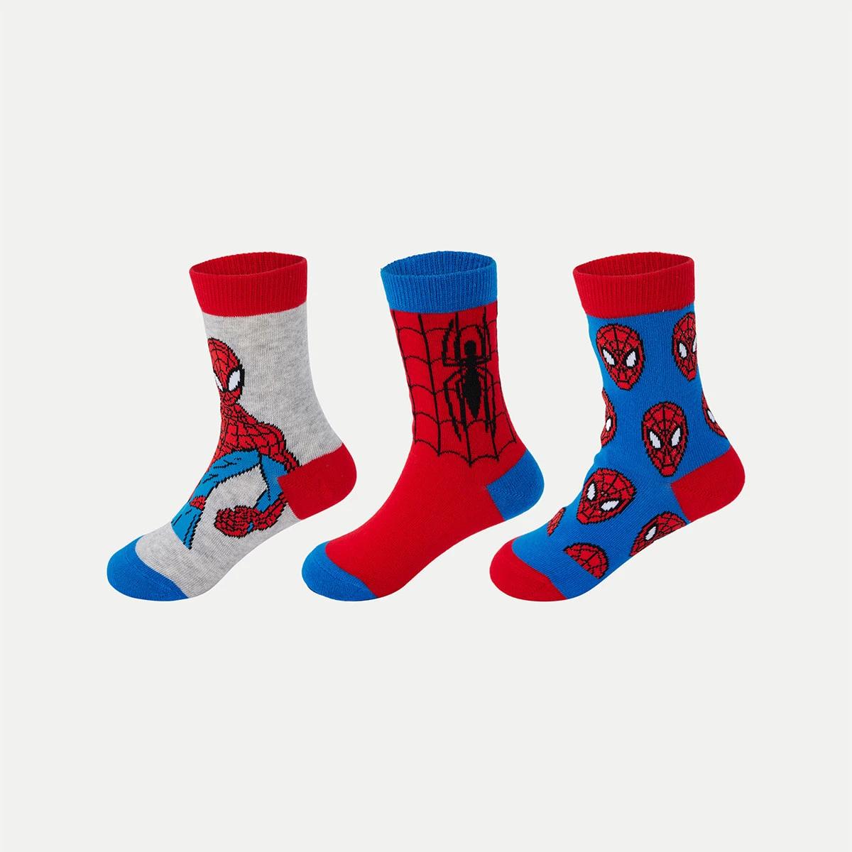 1 3 Pack License Crew Socks Spiderman, 1 of 3