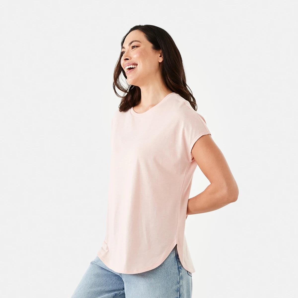 2 Extended Sleeve Slub T-shirt Rose Pink, 2 of 6