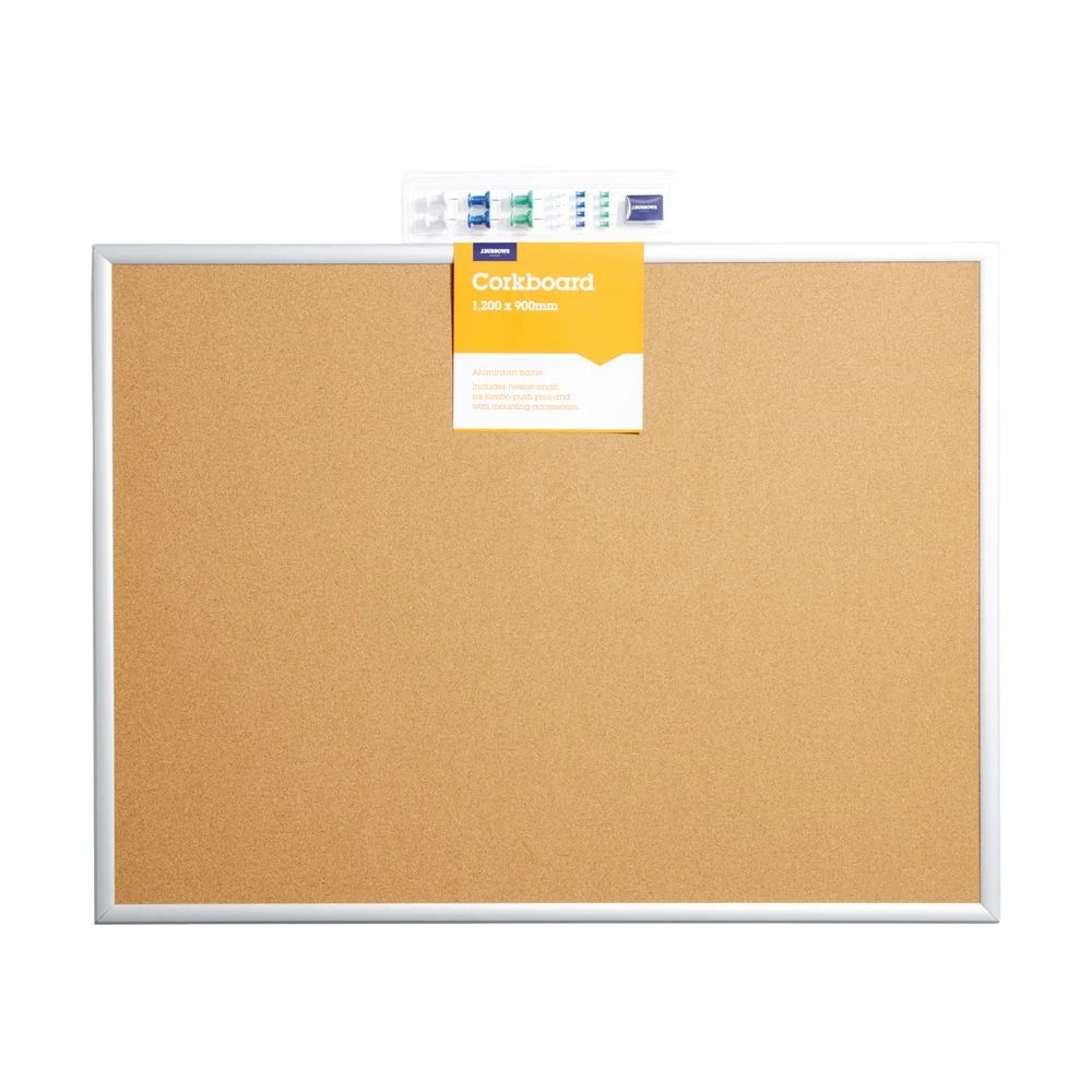 2 J.Burrows Aluminium Frame Cork Board 1200 x 900mm, 2 of 4