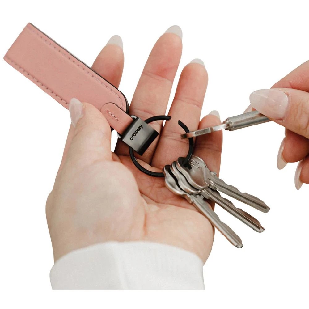 5 Orbitkey Loop Keychain Leather Cotton Candy, 5 of 6