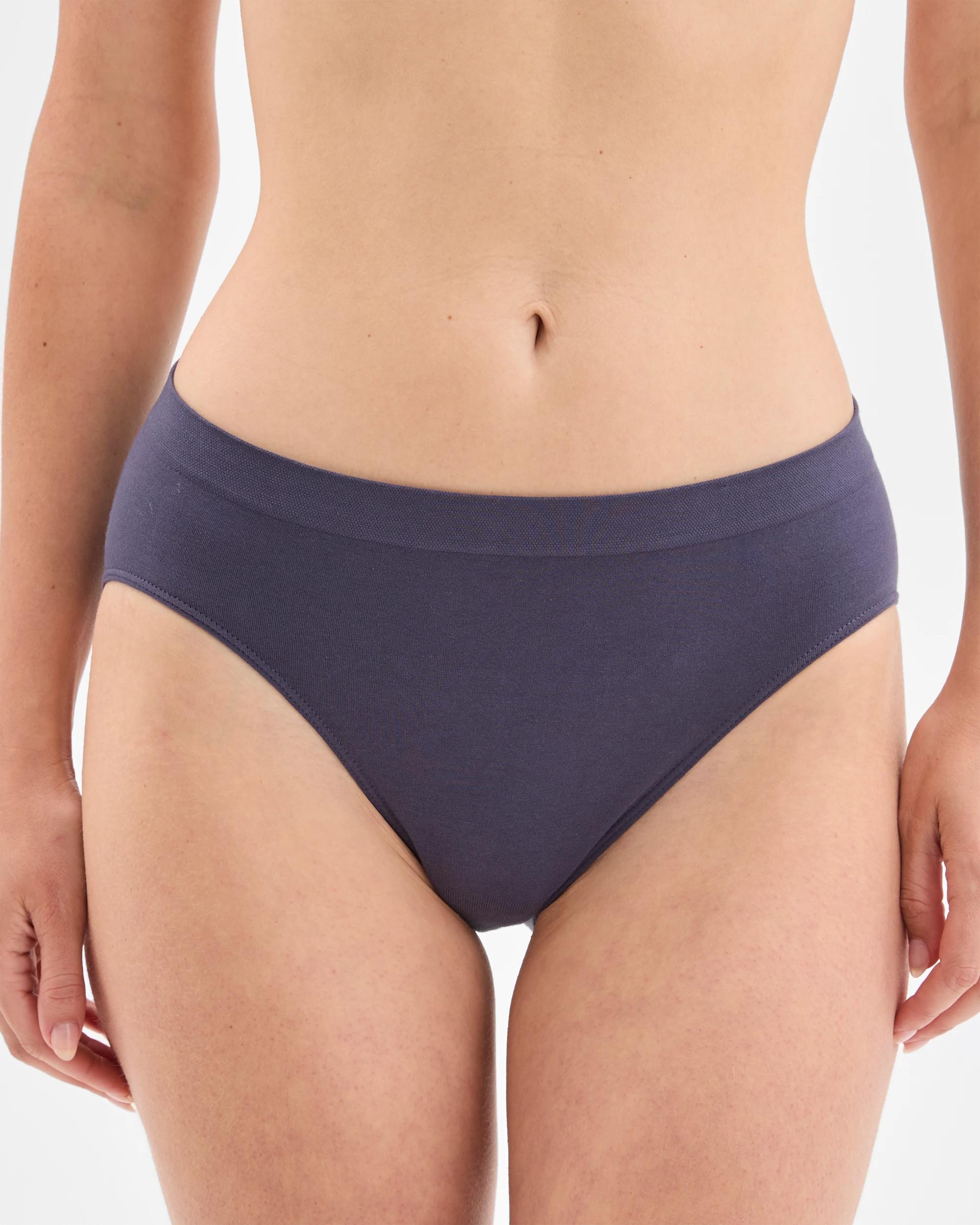 2 Target Australian Cotton Blend 2 Pack Seamfree High Cut Briefs PURPLE, 2 of 4