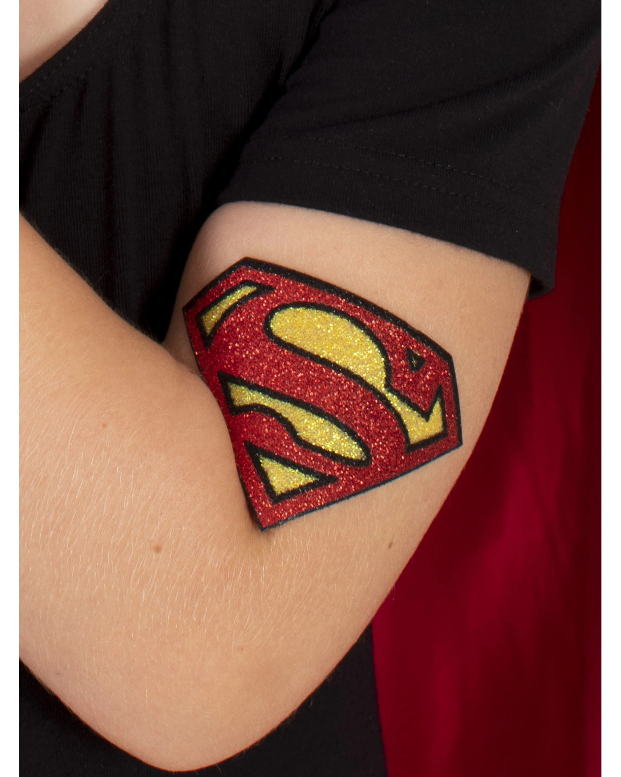 2 DC Comics Supergirl Glitter Sticker Tattoo Costume Accessory - Multi, 2 of 3