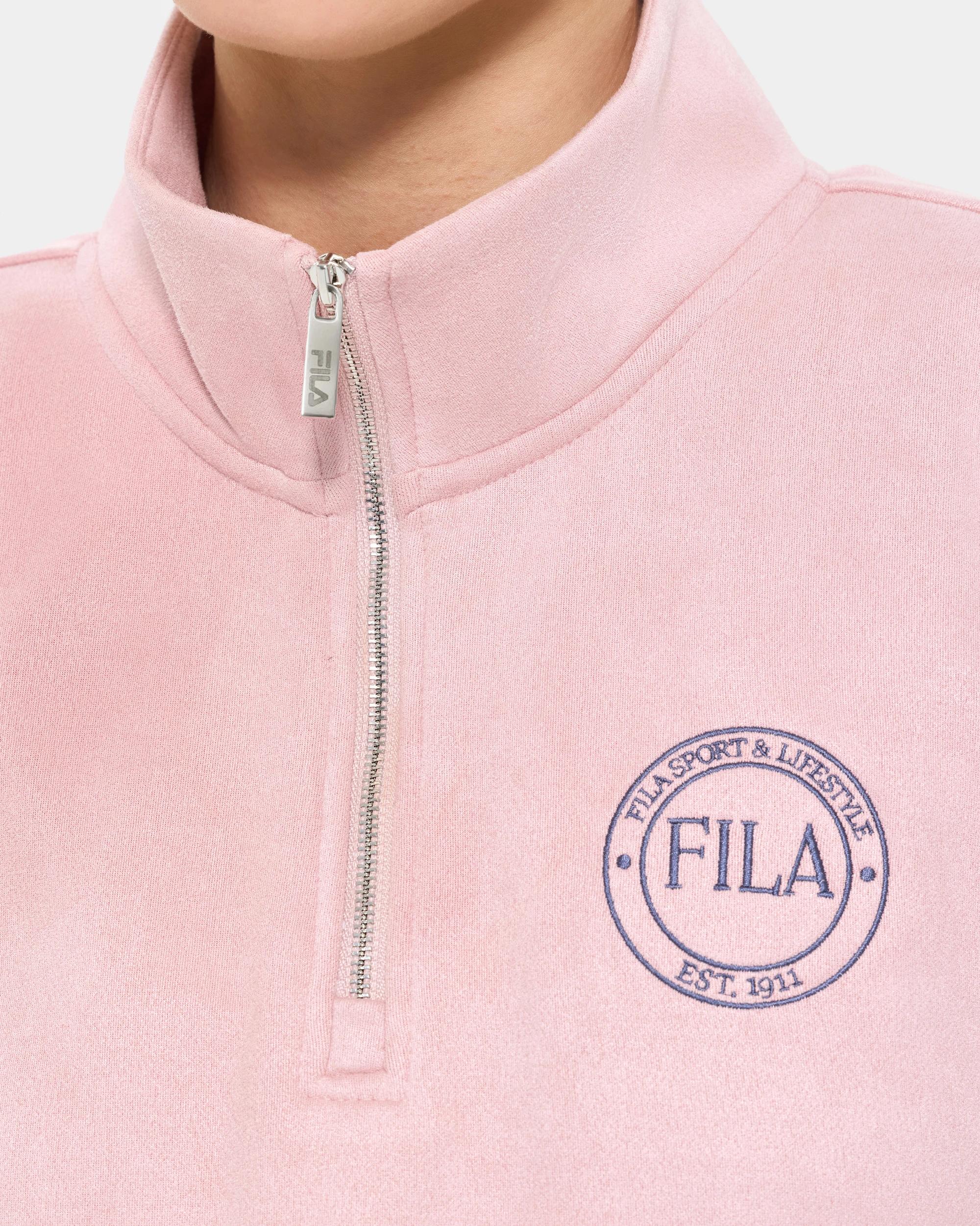 5 Fila Alba Quarter Zip Jumper DARK BLUSH, 5 of 7