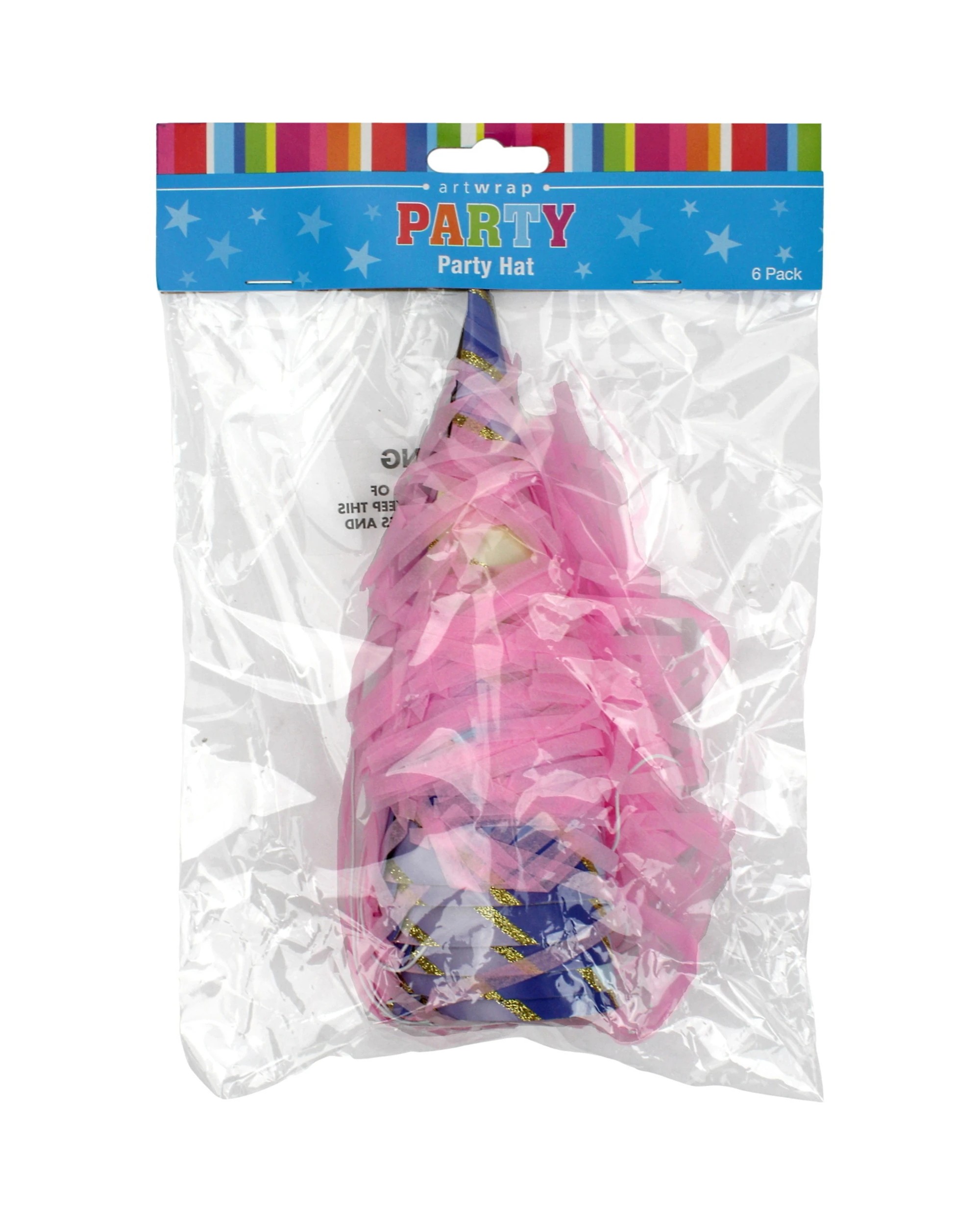 2 Artwrap Pastel Rainbow & Gold Glitter Unicorn Horns Pack of 6, 2 of 2