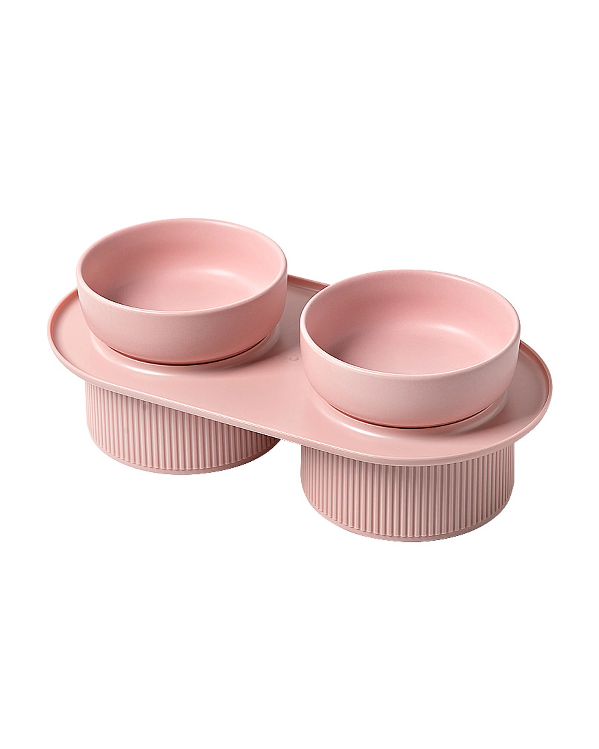 2 Ceramic Pet Food Bowl Pet Feeder Water Bowl Elevated Dog Cat Food Bowl - Pink, 2 of 2