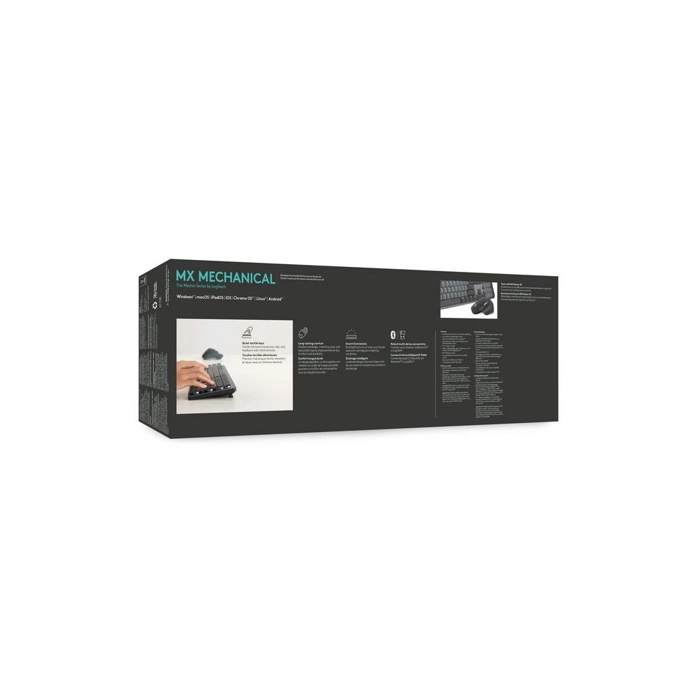 7 Logitech MX Mechanical Keyboard Tactile Quiet Graphite, 7 of 10
