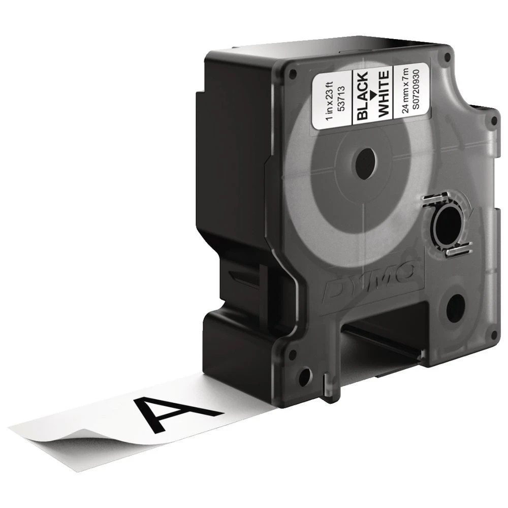 2 DYMO D1 Label Tape 24mm x 7m Black on White, 2 of 5
