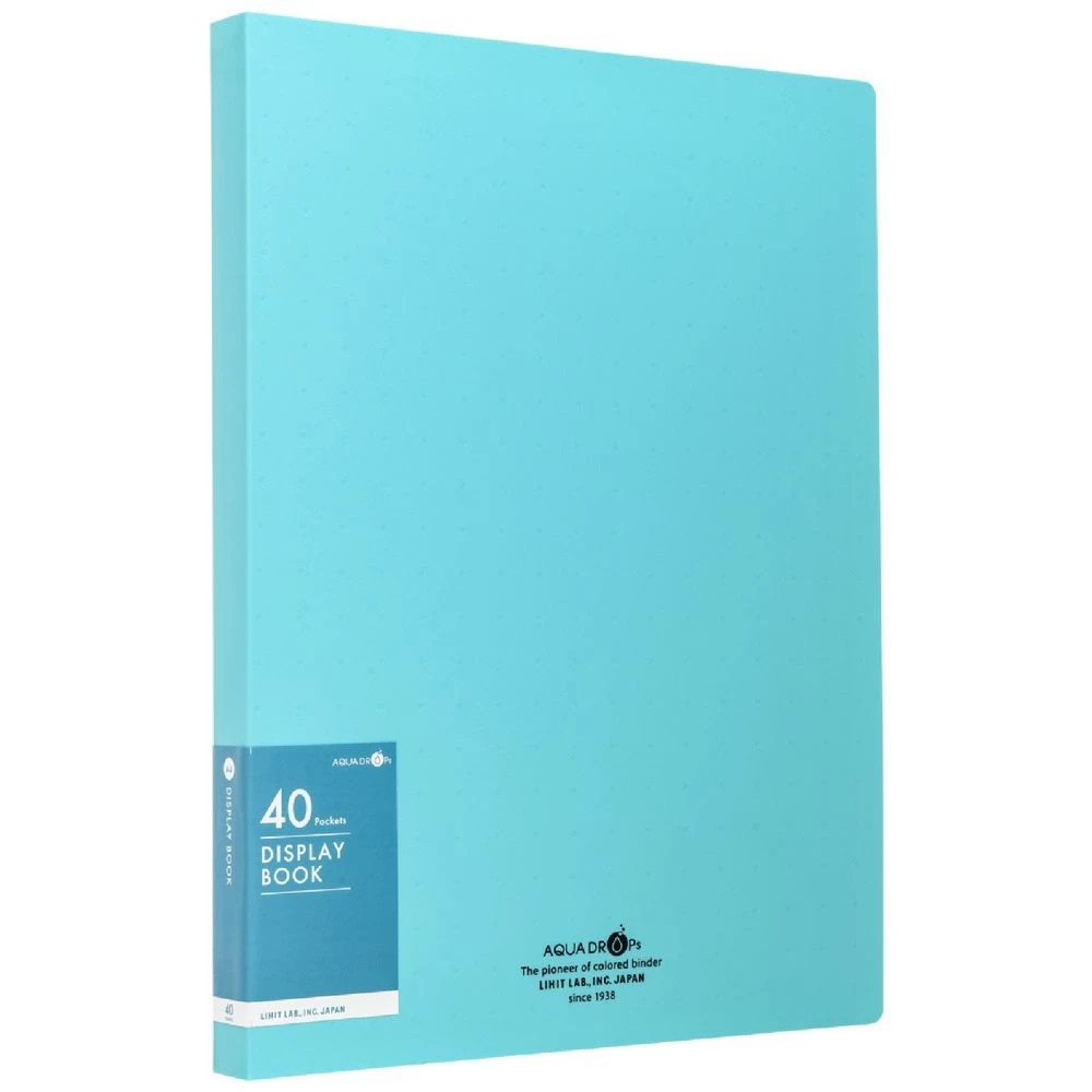 1 Aqua Drops Display Book Fixed 40 Pockets Vivid Teal, 1 of 4