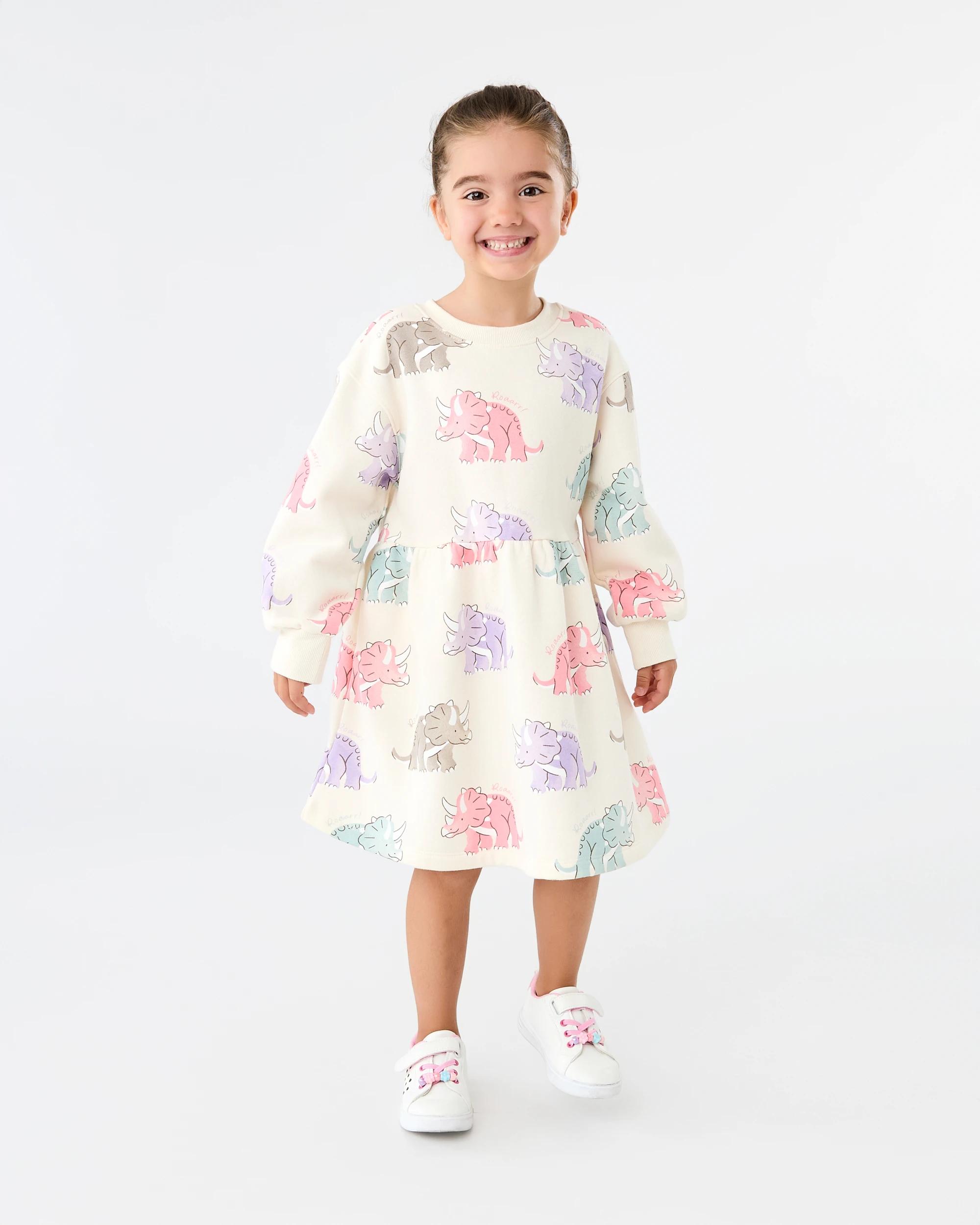 1 Fleece Dress Bge Dino, 1 of 8