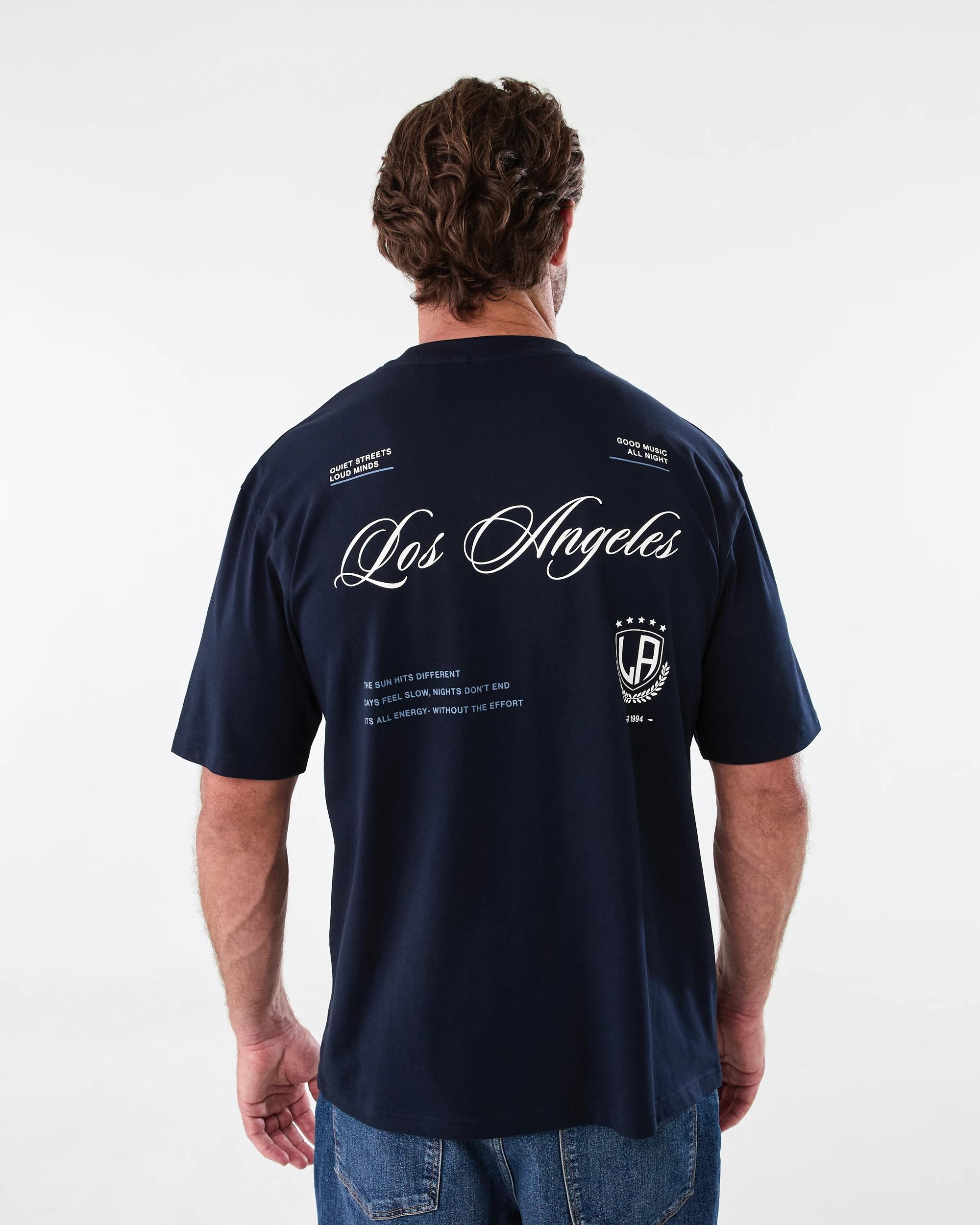 3 Oversized Printed T-shirt Blu Lacity, 3 of 7