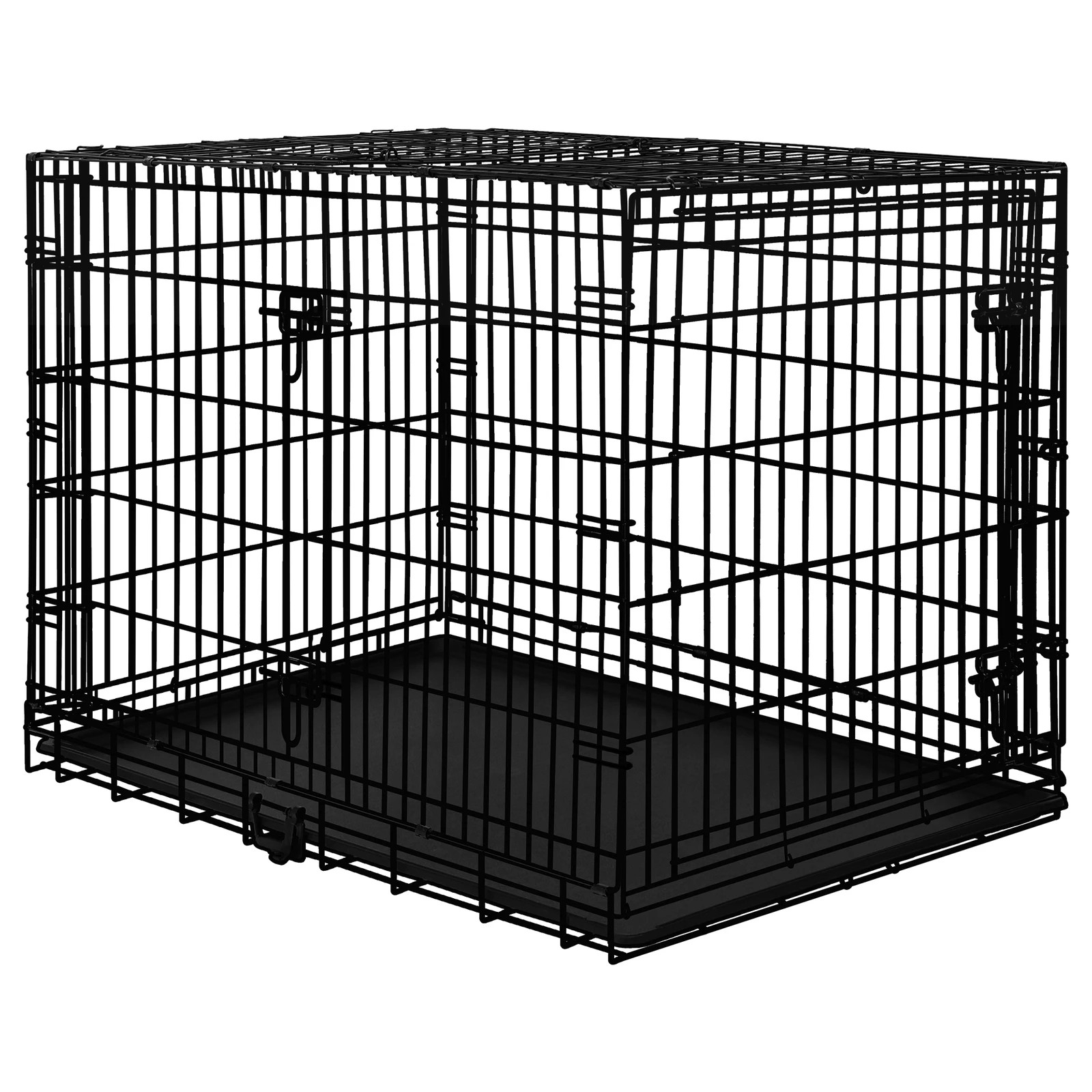 1 Beastie Dog Cage 30 inch Large Pet Crate Kennel Cat Metal Playpen Foldable - Black, 1 of 8