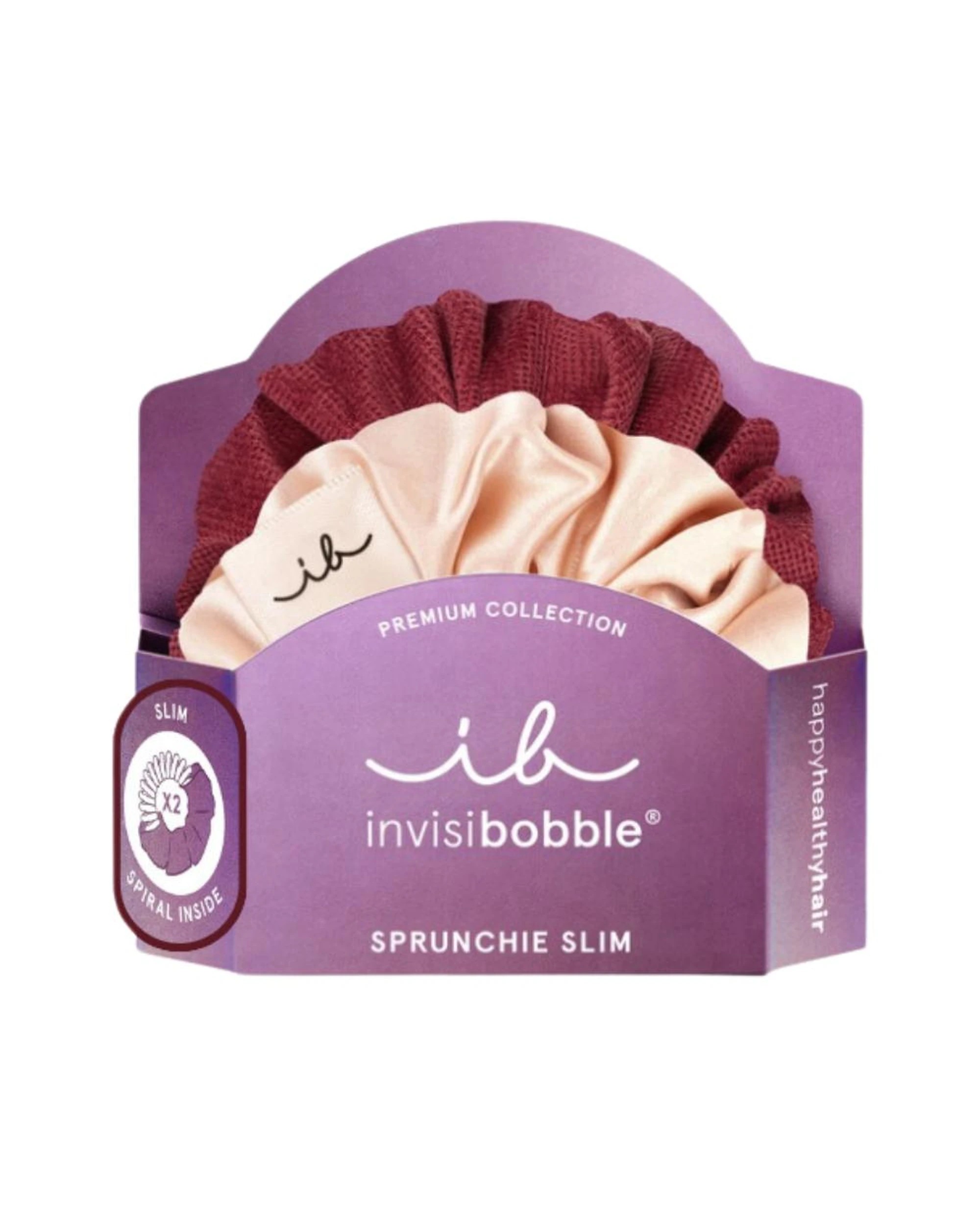2 Invisibobble Sprunchie Slim Premium Spiral Scrunchie 2Pk - You Make Me Blush - Multi, 2 of 2