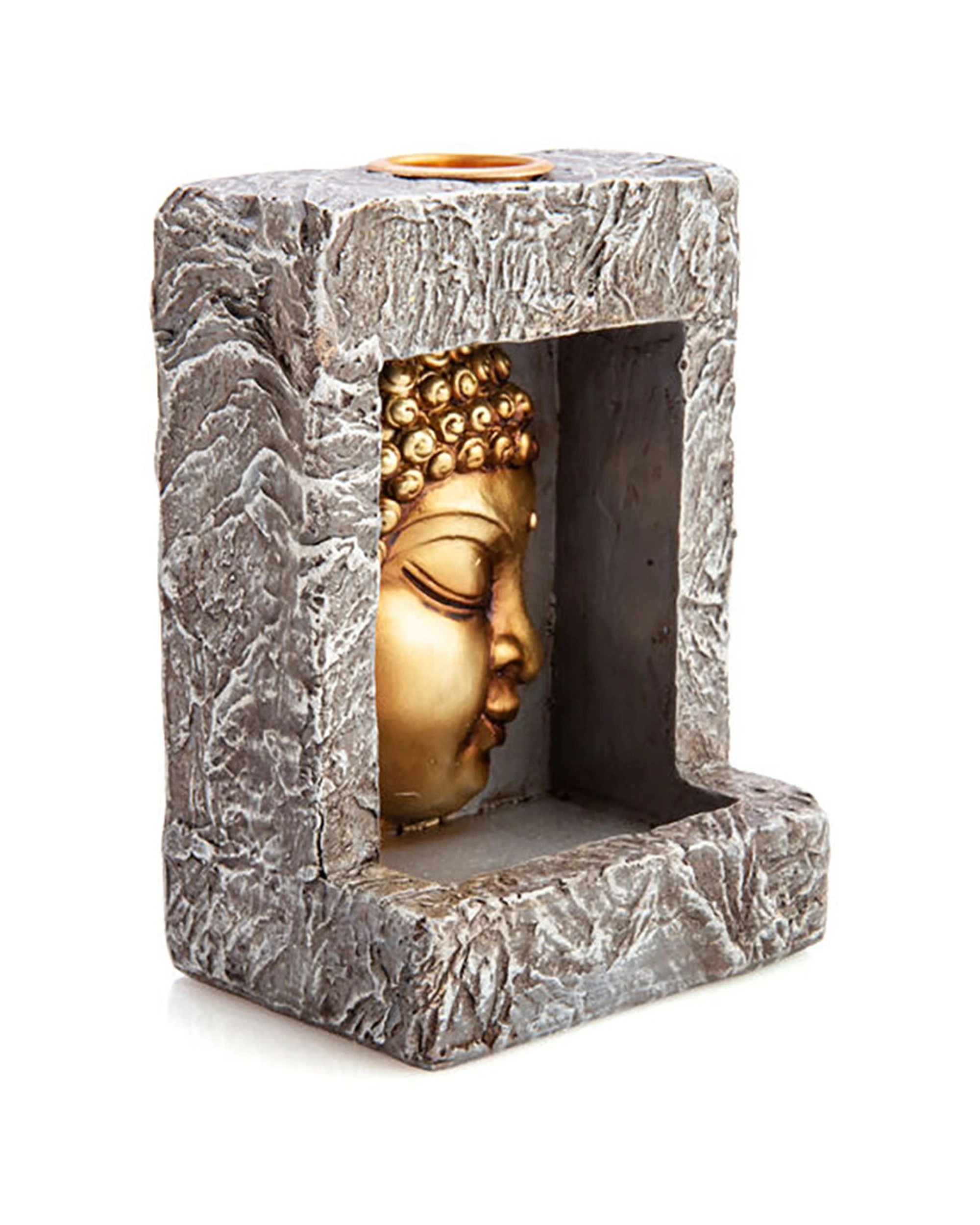 2 MDI Backflow Burner Frame Buddha Head Incense Burner - Multi, 2 of 5