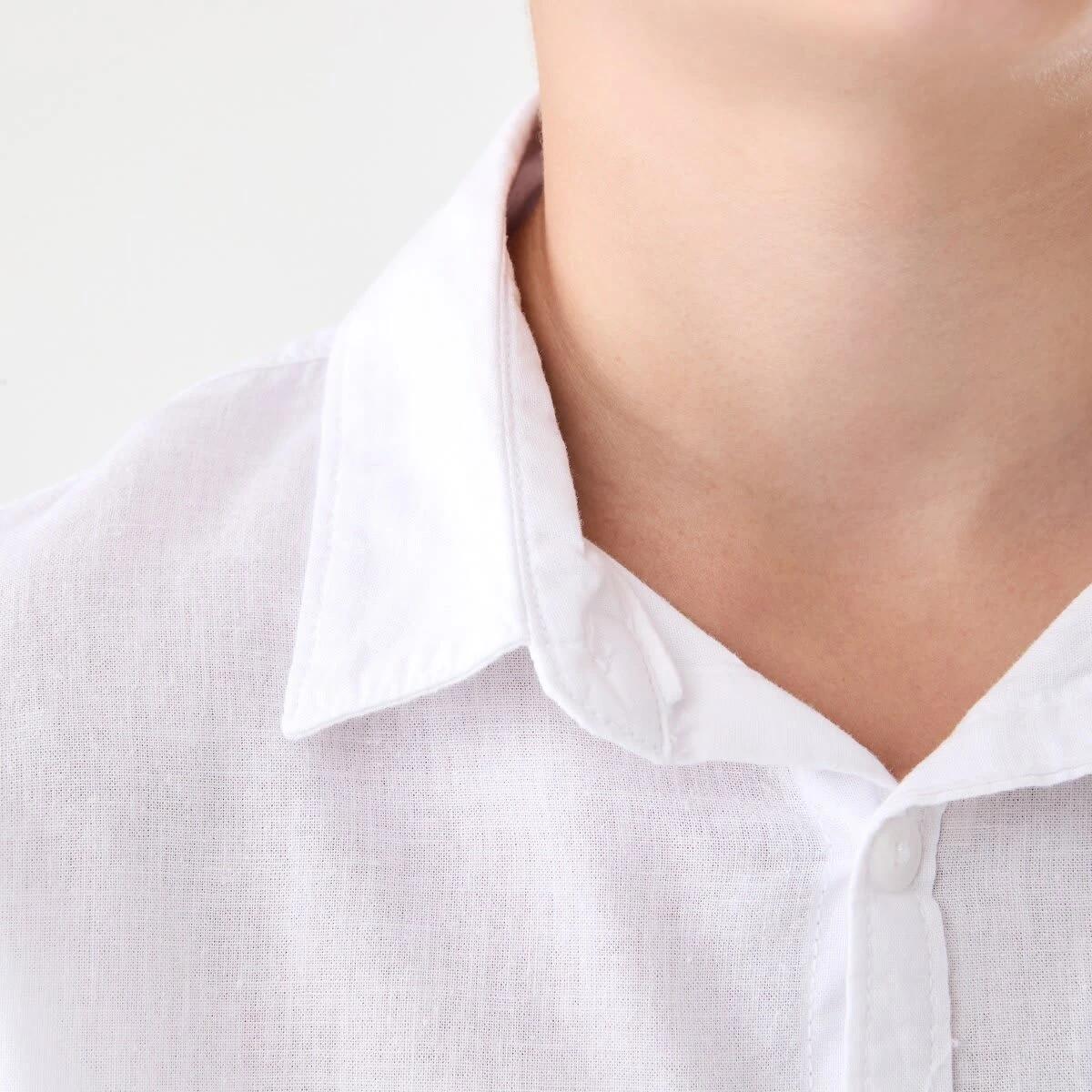 5 Short Sleeve Linen Shirt WHITE, 5 of 7