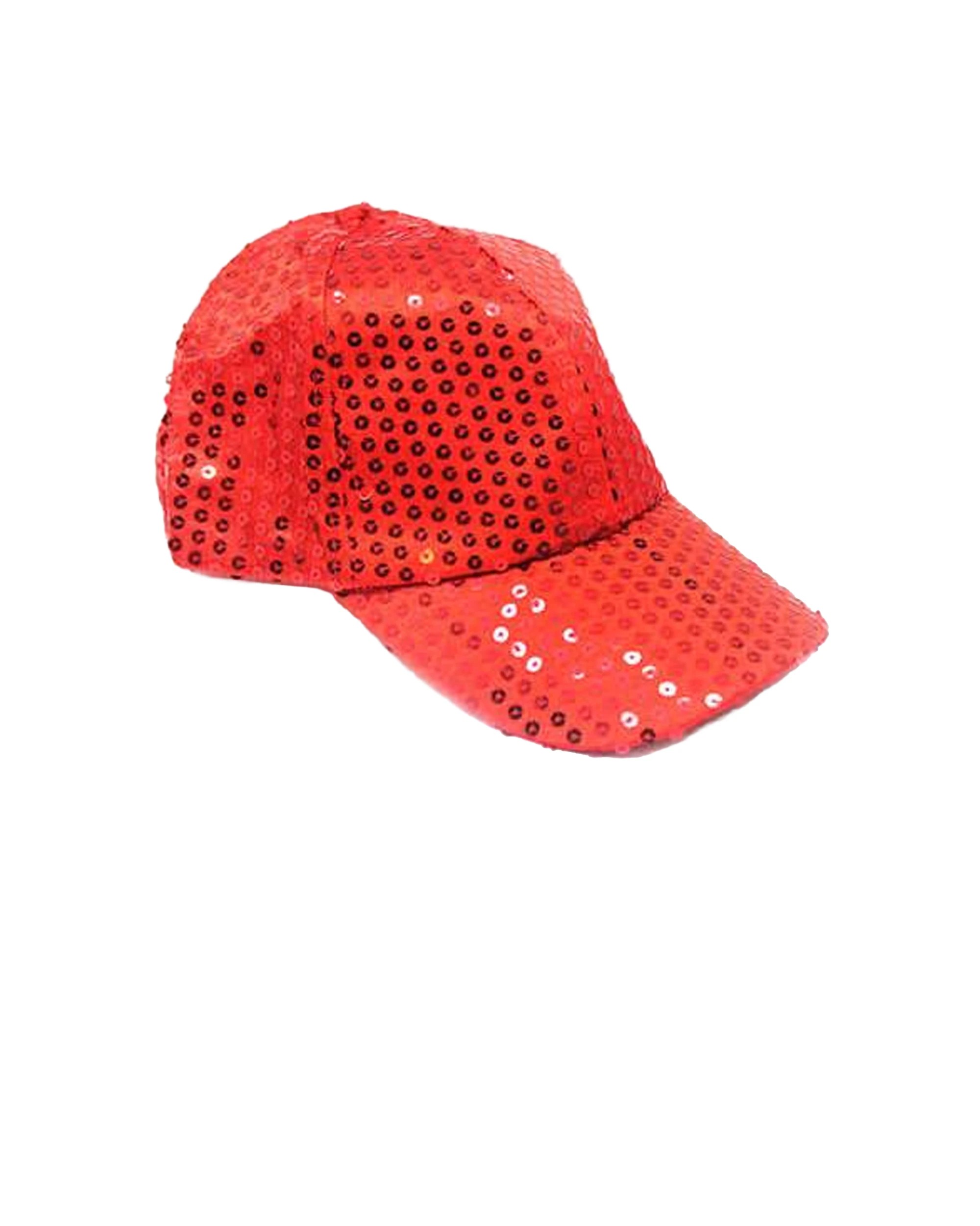 1 JD Party Sequin Baseball Cap Costume Accessory Party Wear - Red, 1 of 1