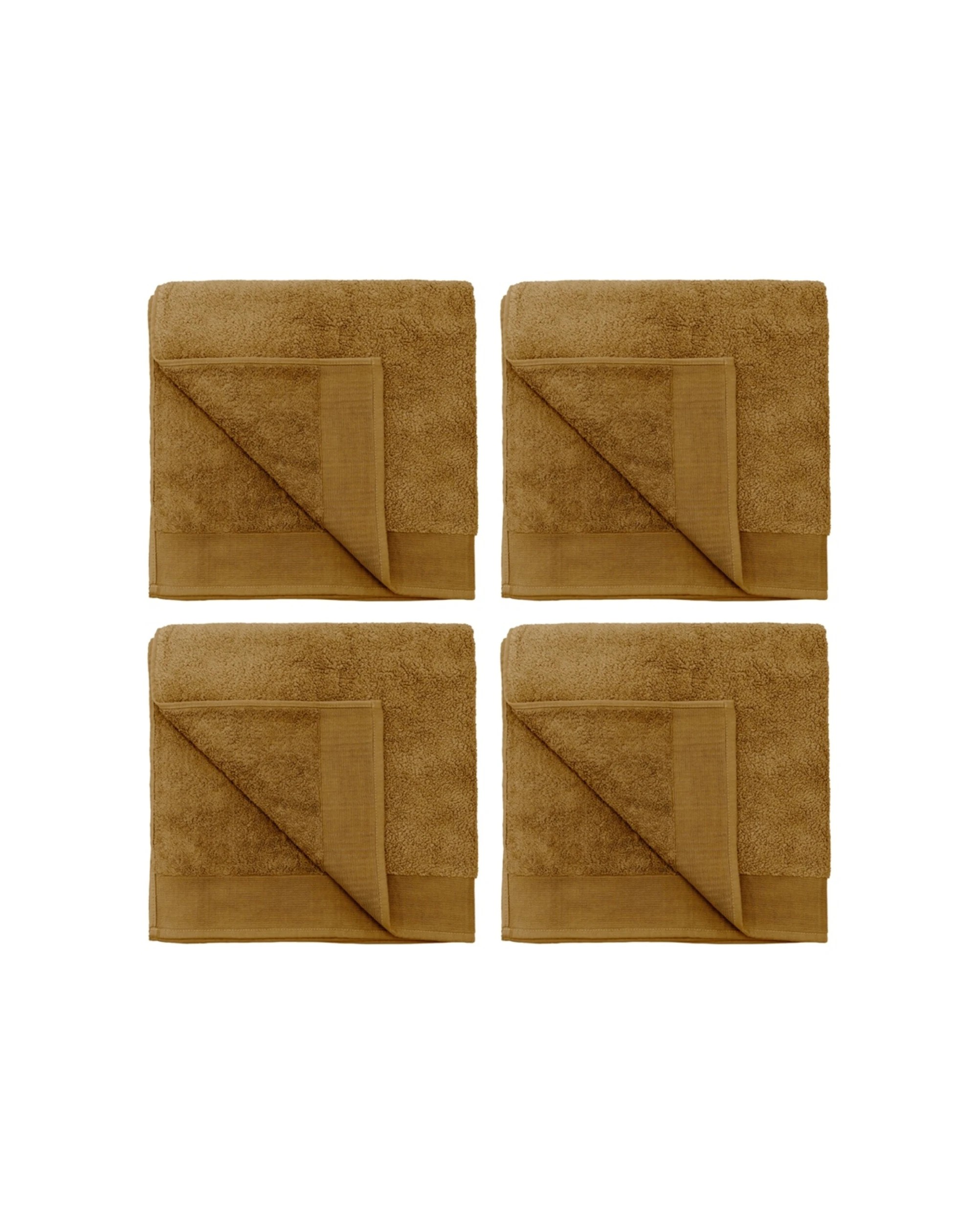 1 Bambury Elvire 600gsm Soft Absorbent Cotton Bath Sheet 4PK 80x160cm - Brown, 1 of 6