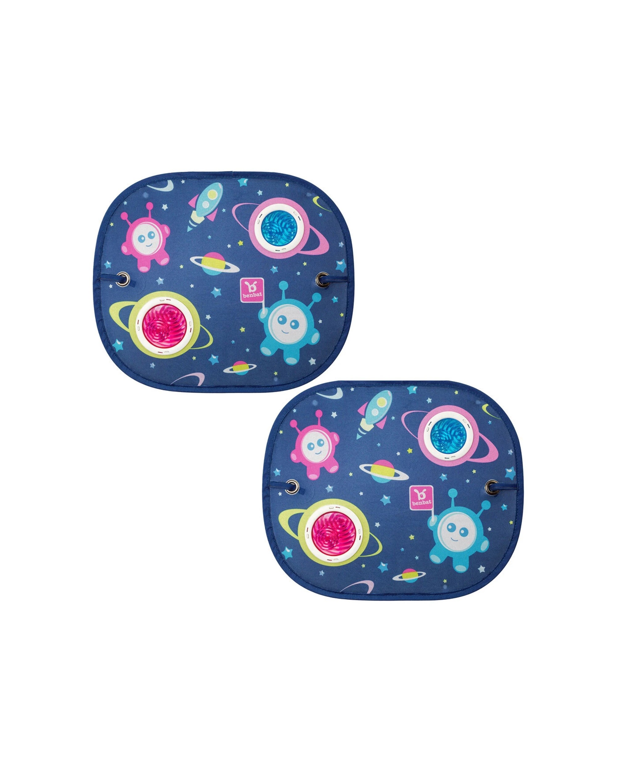 1 Benbat 2PK Kids Car Window Sunshade Round Mesh Glare Shield 0 Months Plus - Multi, 1 of 3