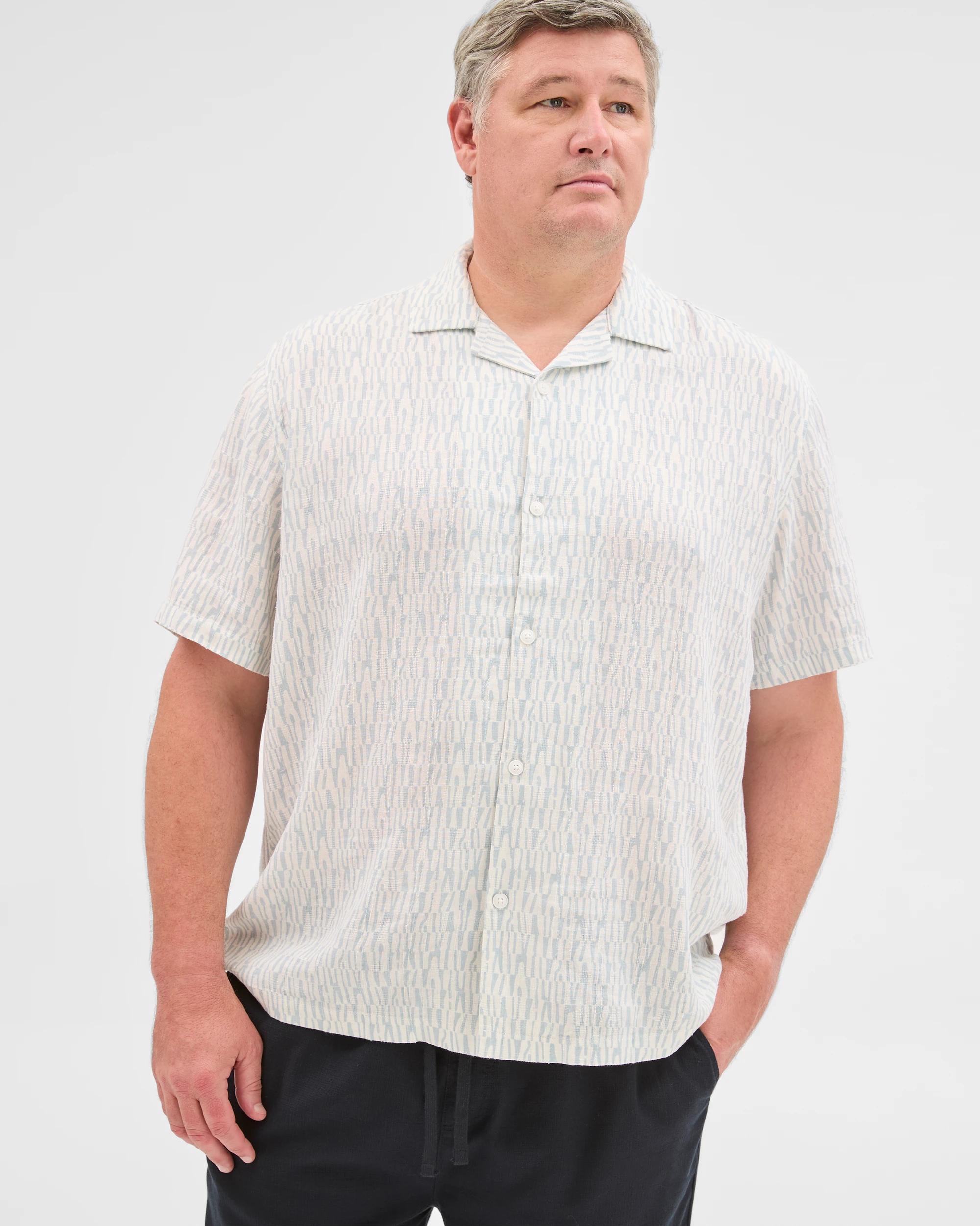 2 Target Plus Size Print Shirt LIGHT BLUE GEO, 2 of 5