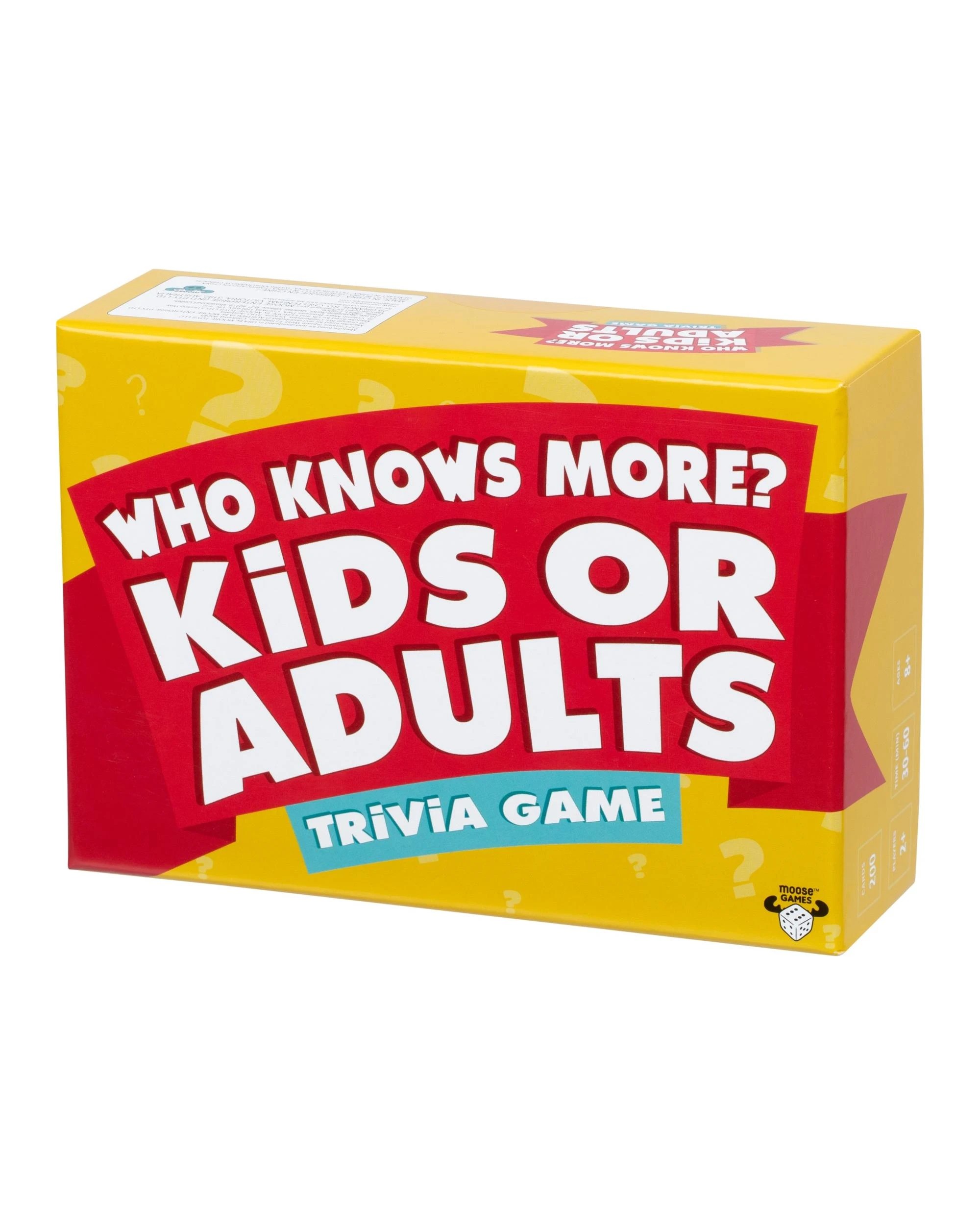 3 Who Knows More? Kids or Adults Trivia Game, 3 of 9