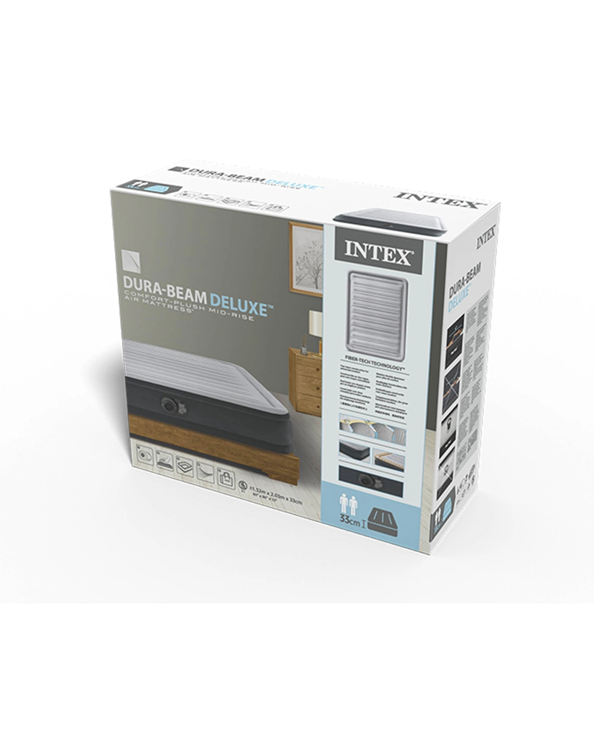 6 Intex Dura-Beam Comfort-Plush Airbed With Bip - Queen Bed - Multi, 6 of 9