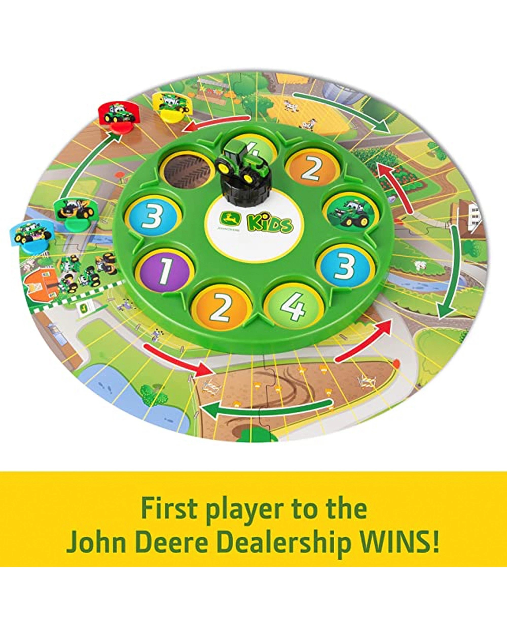 4 John Deere Kids Childrens Go Johnny Go Tractor Board Game 4 Players - Multi, 4 of 5