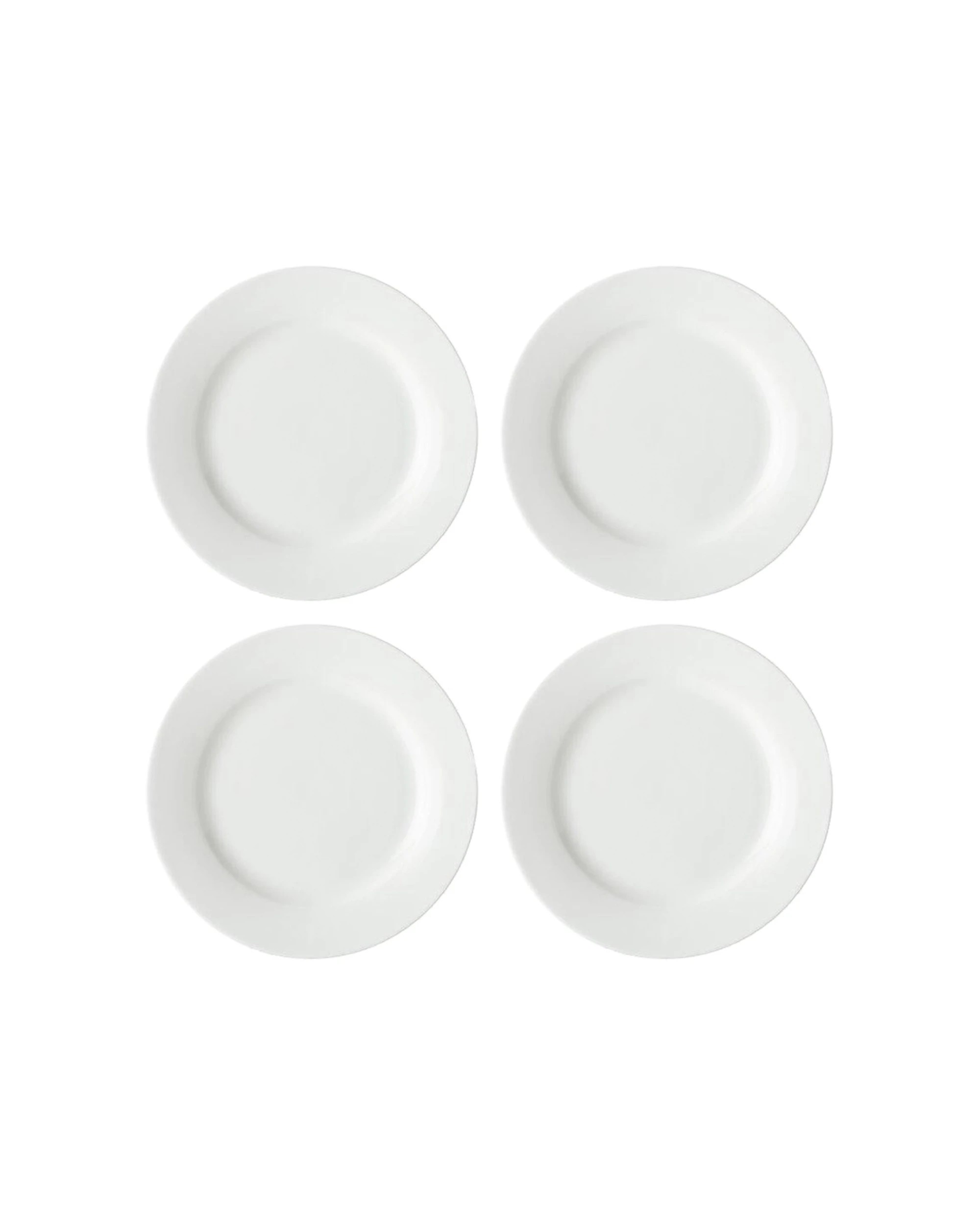 1 Maxwell & Williams 4x 23cm Basics Porcelain Rim Entree Plate Set - White, 1 of 2