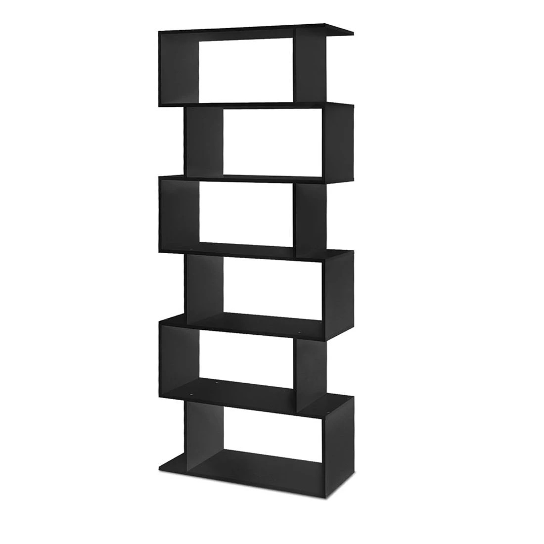 1 Artiss Bookshelf 6 Tiers - Black, 1 of 10