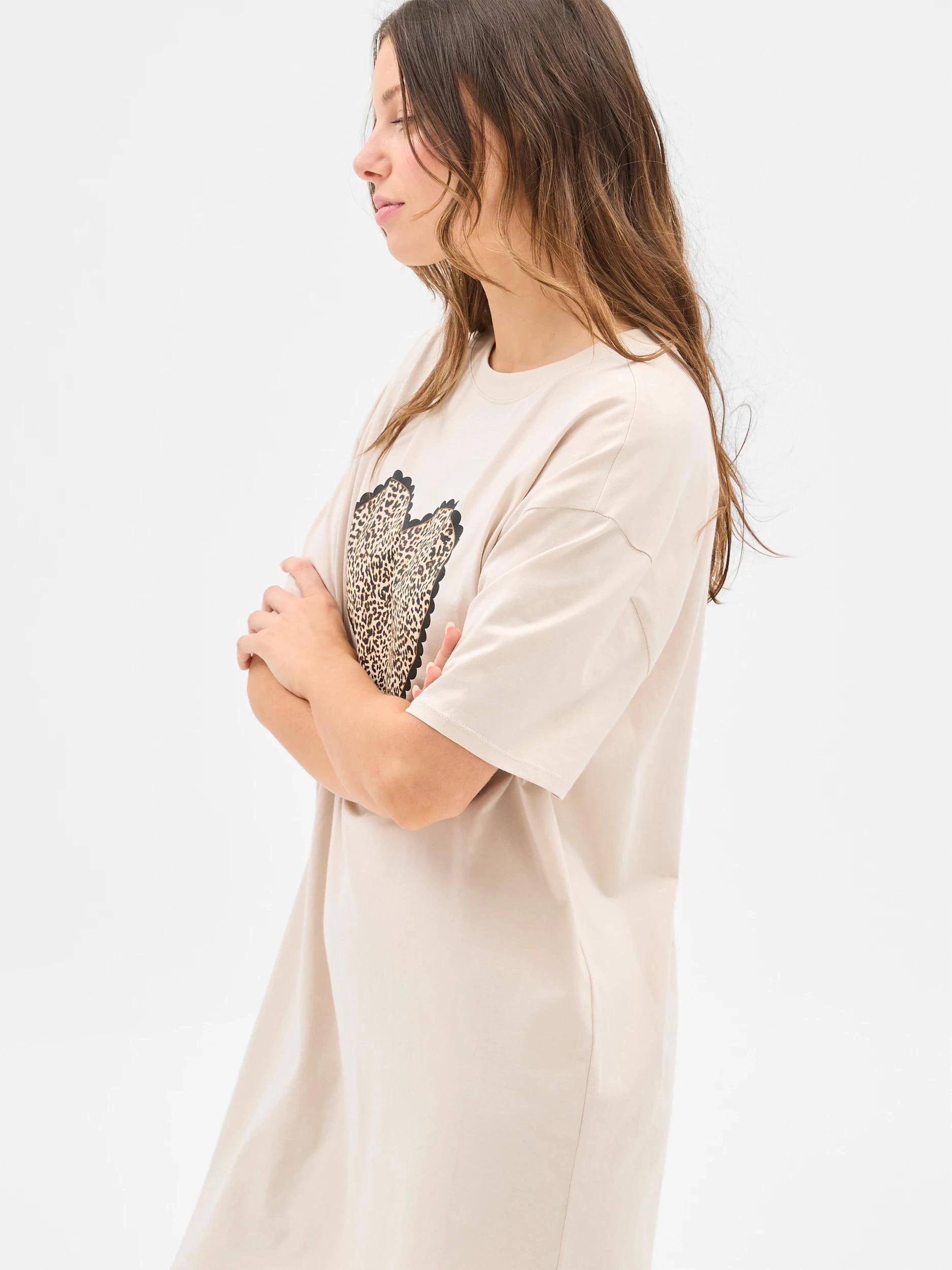 4 Target Australian Cotton Womens Boyfriend T-Shirt Nightie LEOPARD HEART, 4 of 6