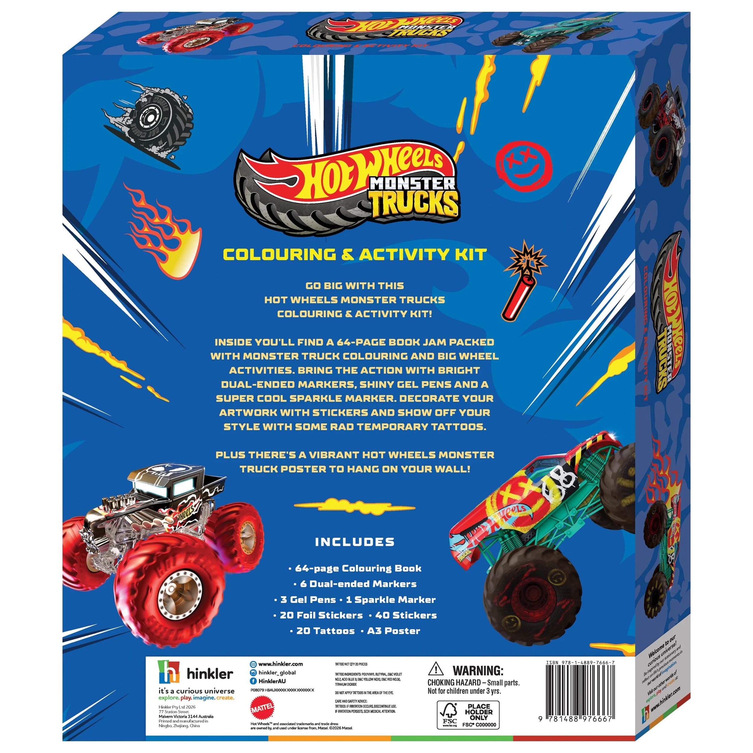 Kaleidoscope: Hot Wheels Monster Trucks Colouring and Activity Kit ...