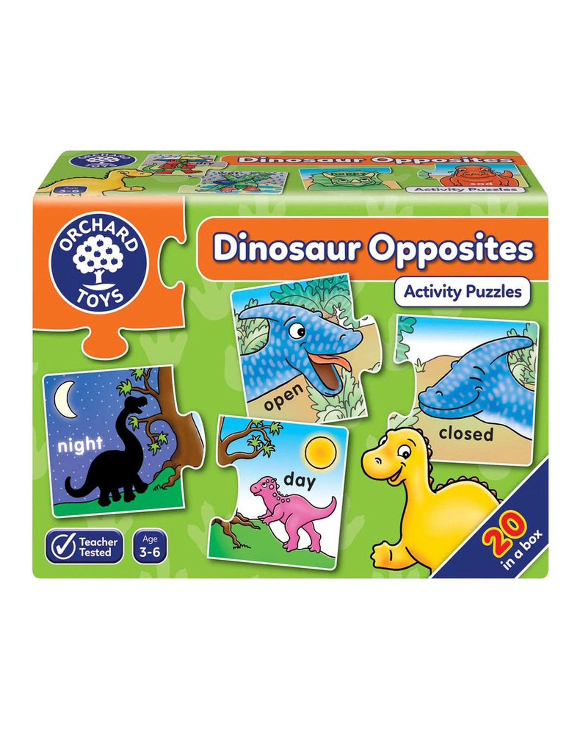 1 Orchard Toys Dinosaur Opposites 20 x 2 Piece Jigsaw Puzzles, 1 of 2