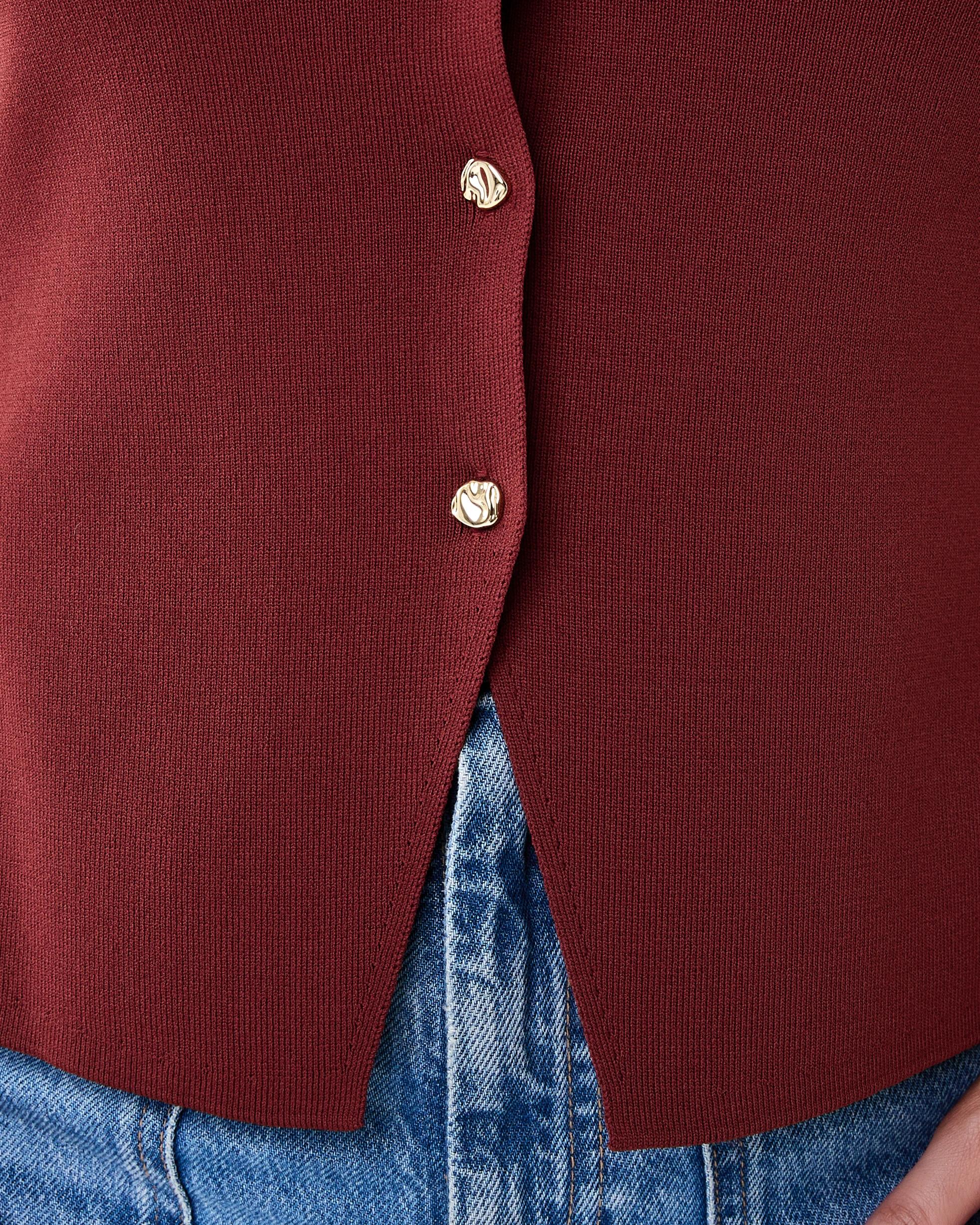 6 Sleeveless Tie Waistcoat Burnt Rust, 6 of 7