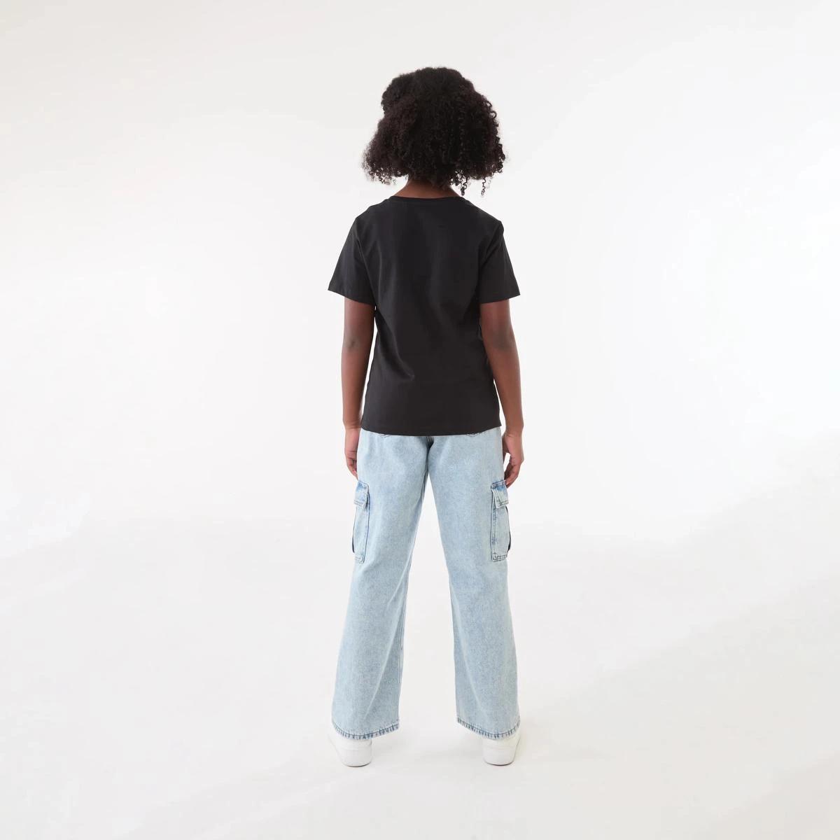 5 Short Sleeve Print T-shirt Blk Bows, 5 of 5