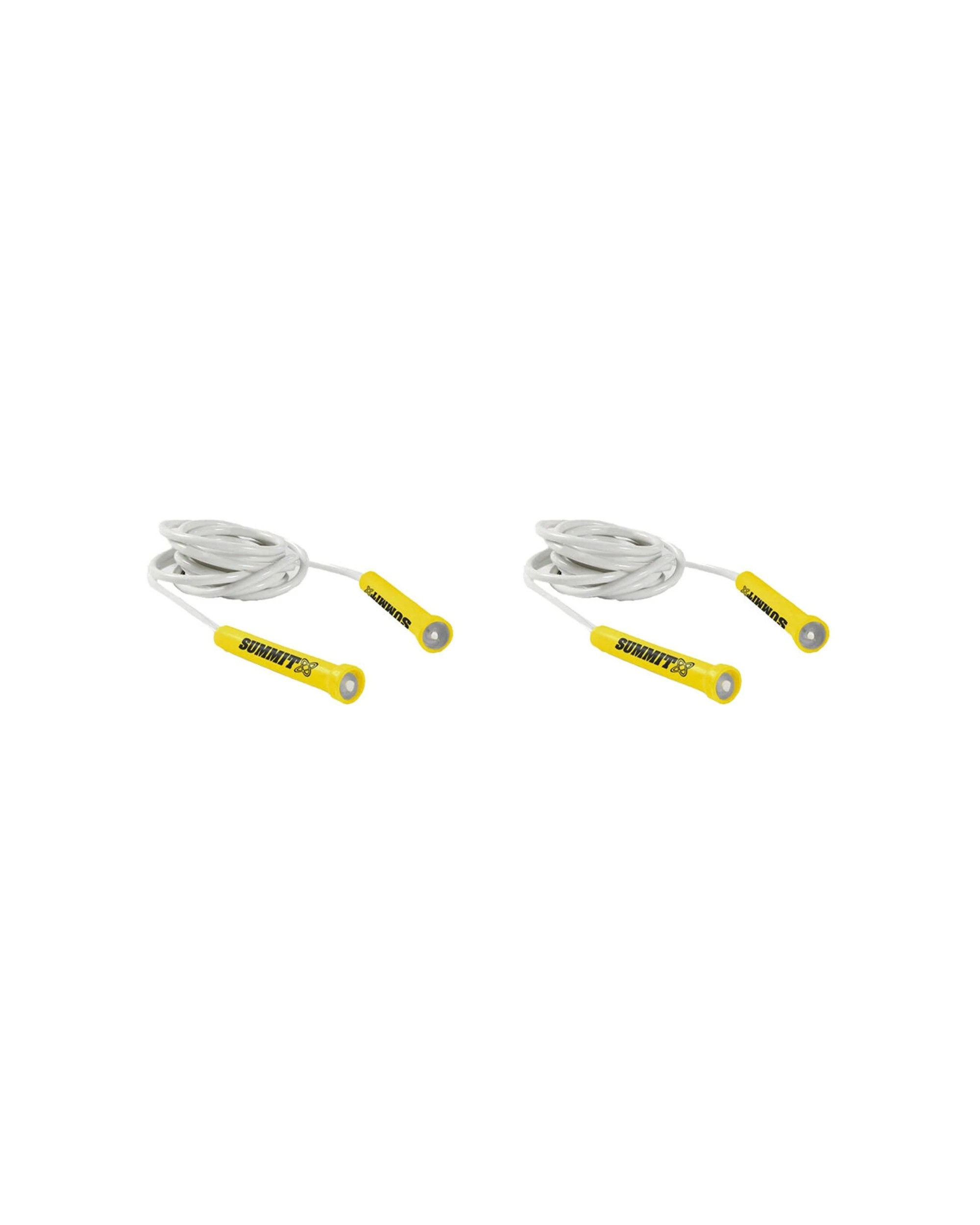 1 Summit Global Fitness Skipping Jumping Rope 2PK Adjustable Durable 9m Training - Yellow, 1 of 2