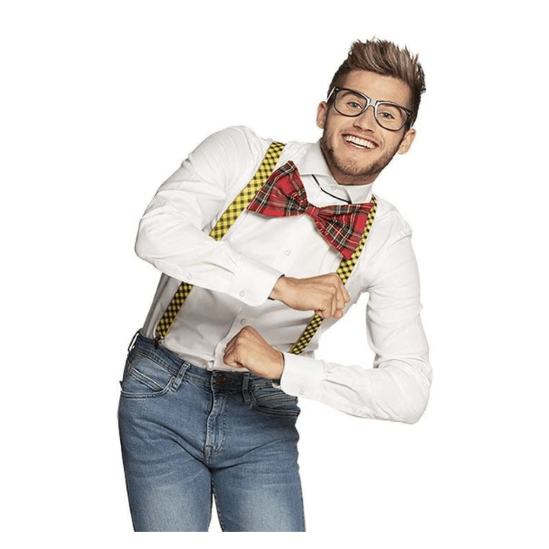 5 BR Costumes Nerd Costume Kit with Glasses, Bow Tie, and Braces, 5 of 8
