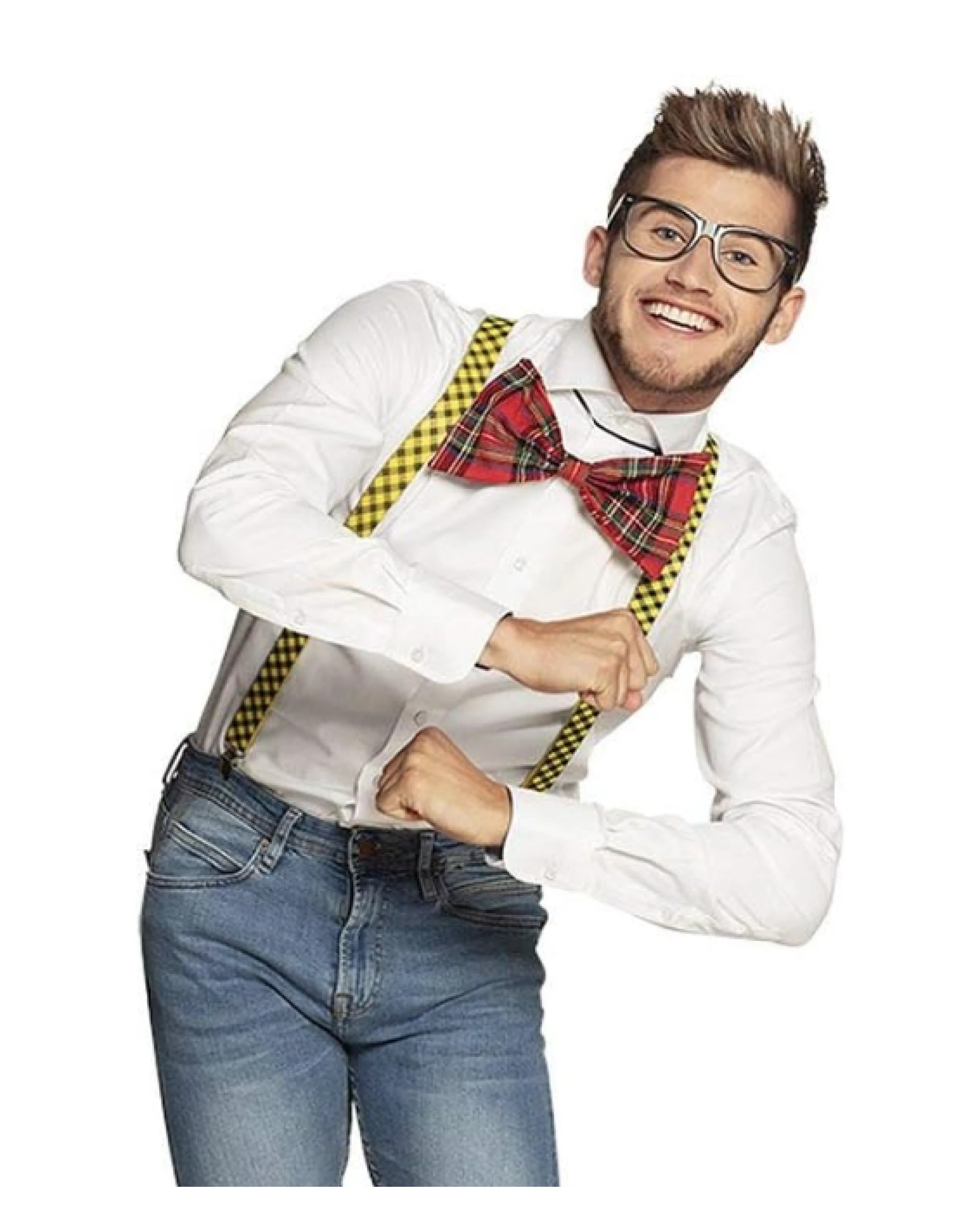 5 BR Costumes Nerd Costume Kit with Glasses, Bow Tie, and Braces, 5 of 8