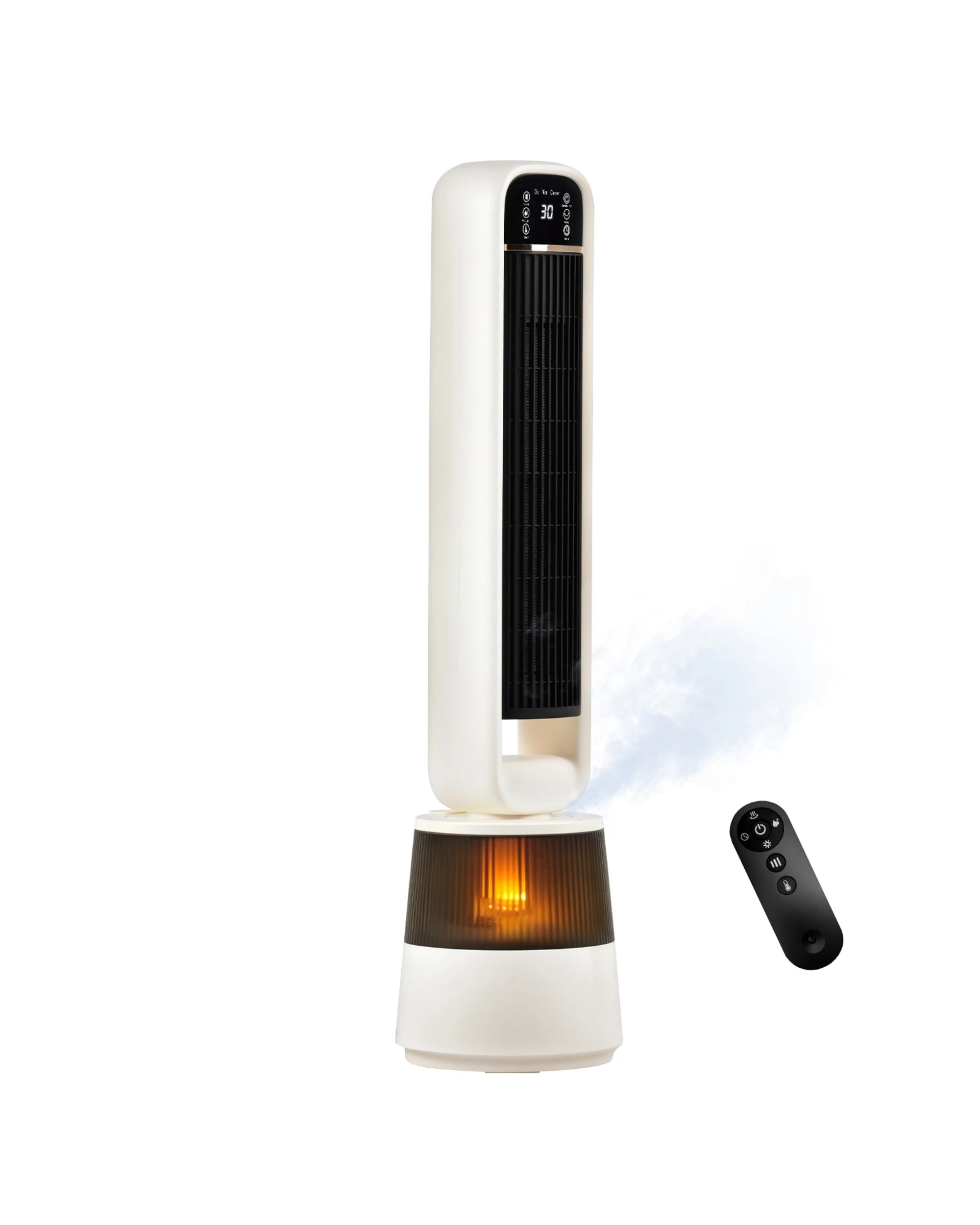 1 ADVWIN 2000W Ceramic Electric Heater with Humidifier Remote Control White, 1 of 9