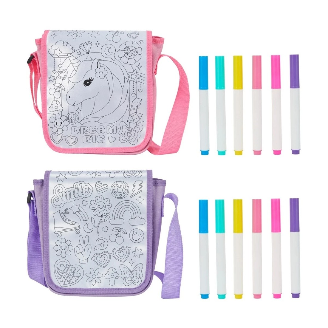 2 Colour Your Own Messenger Bag Colouring Set - Assorted, 2 of 6